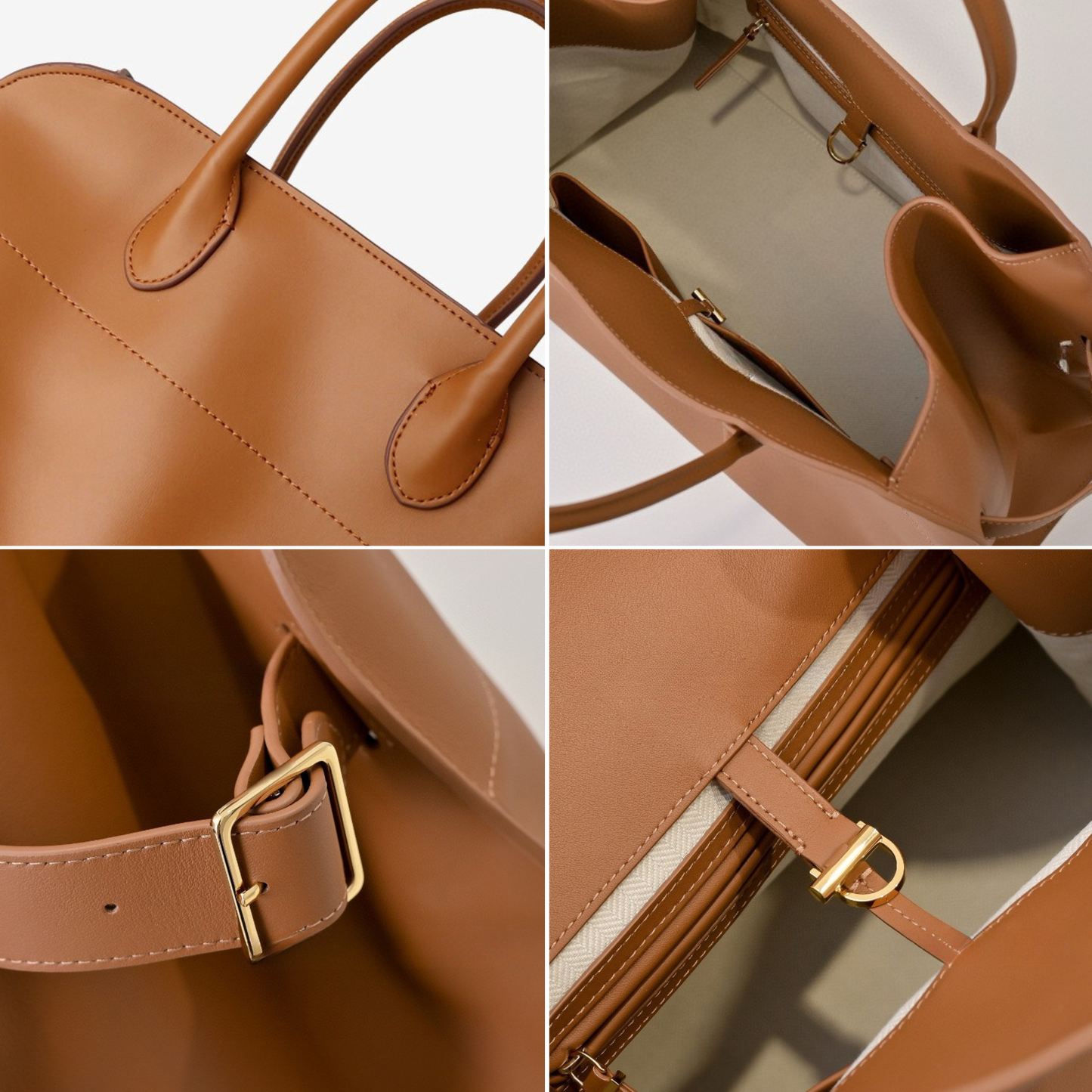 Luxurious Top-Layer Leather Tote Bag