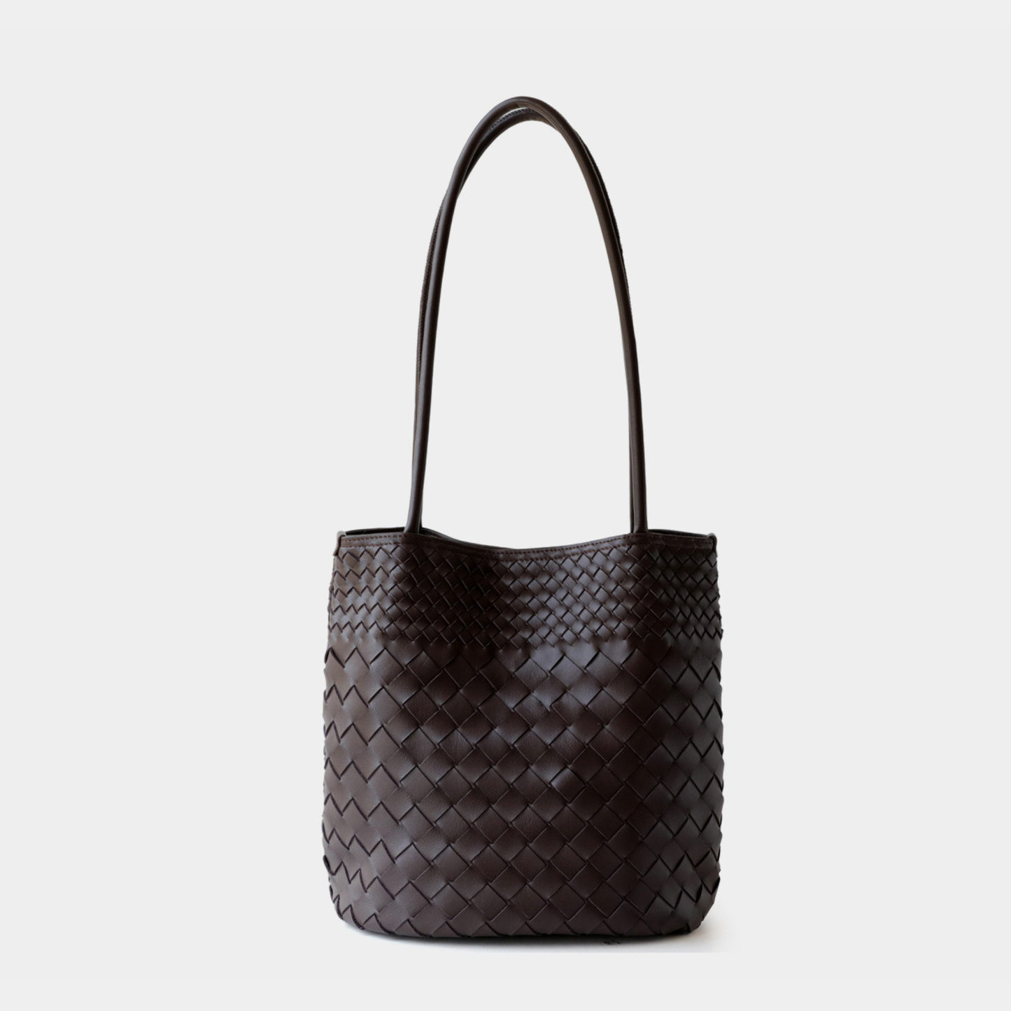 Woven Lightweight Leather Tote Bag