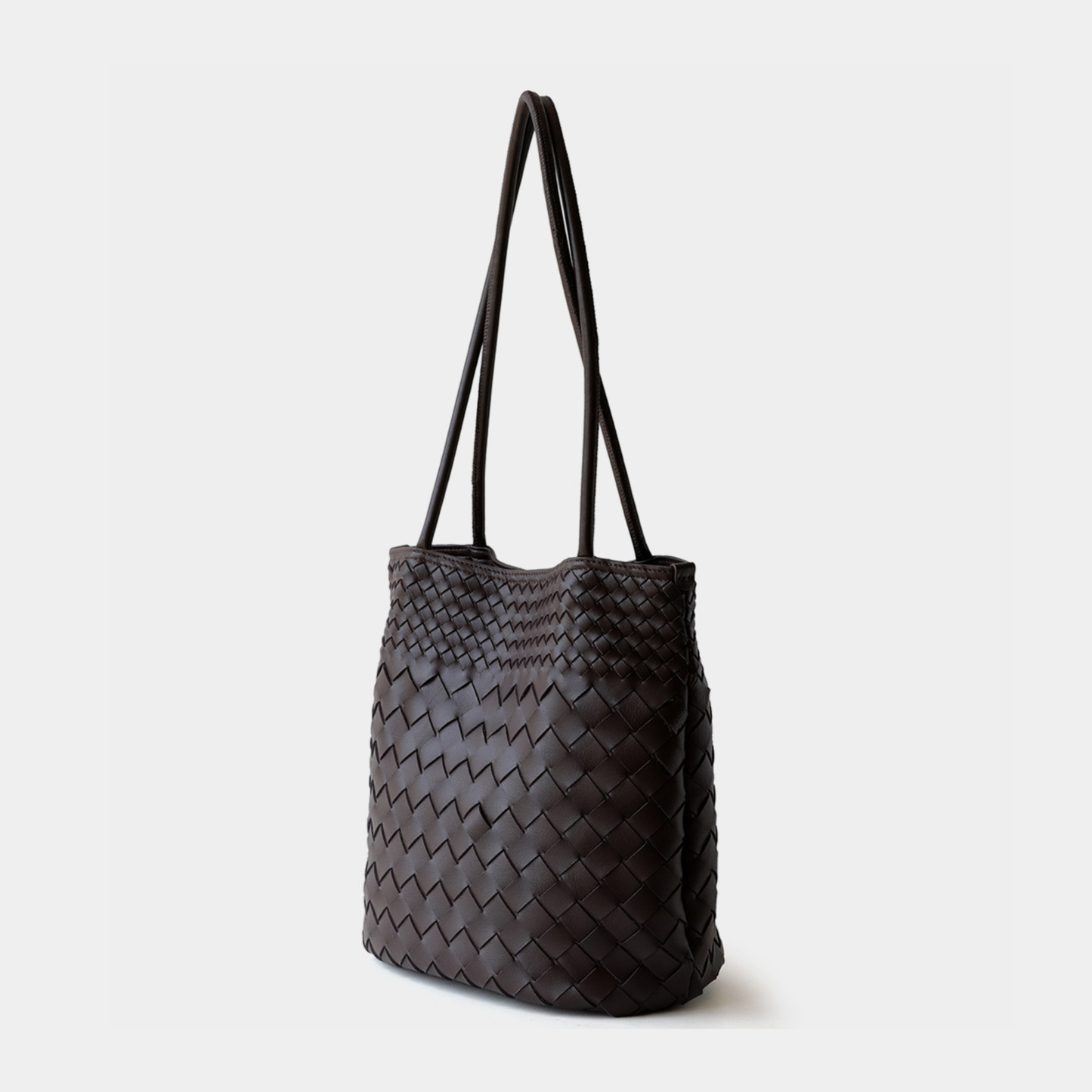 Woven Lightweight Leather Tote Bag
