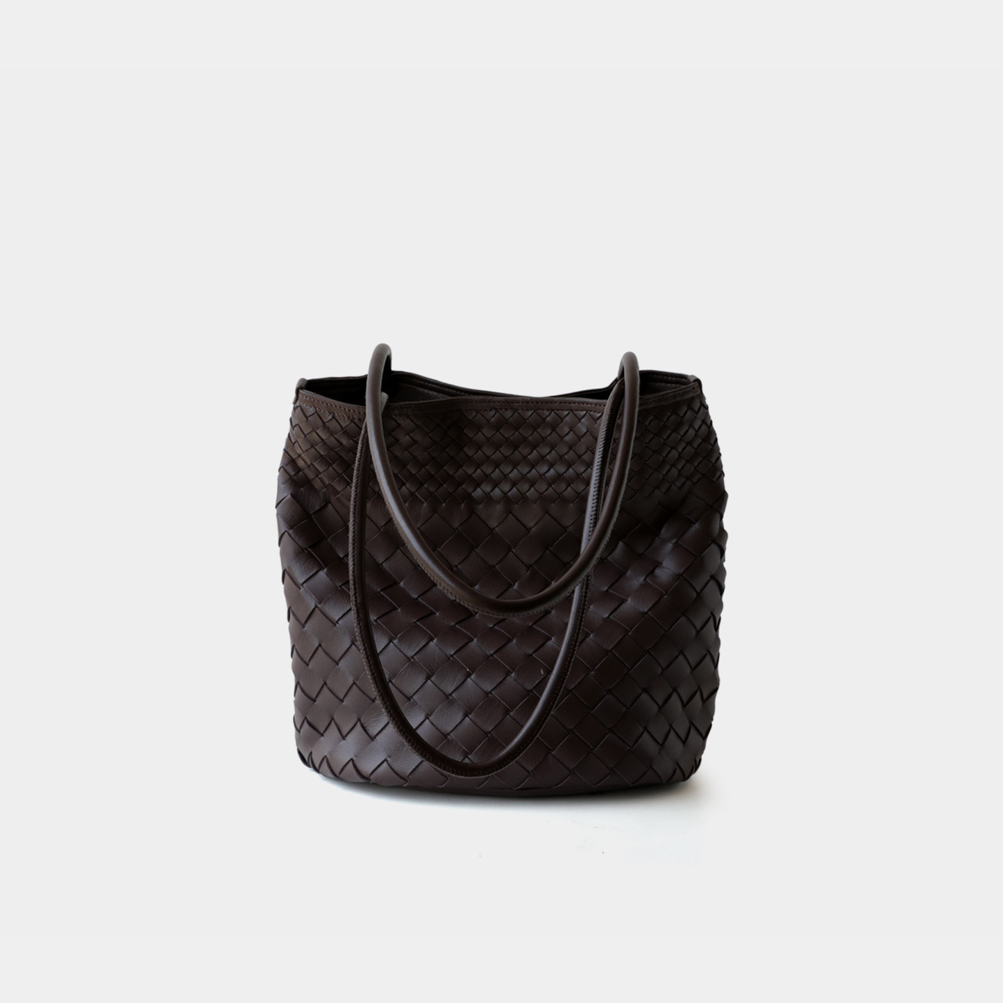 Woven Lightweight Leather Tote Bag