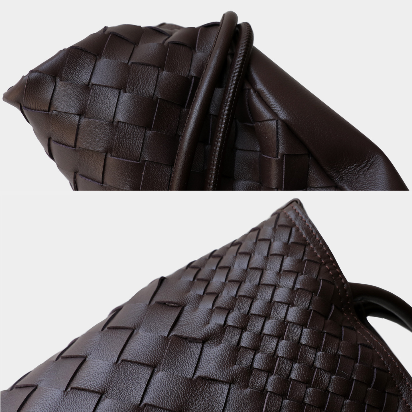 Woven Lightweight Leather Tote Bag