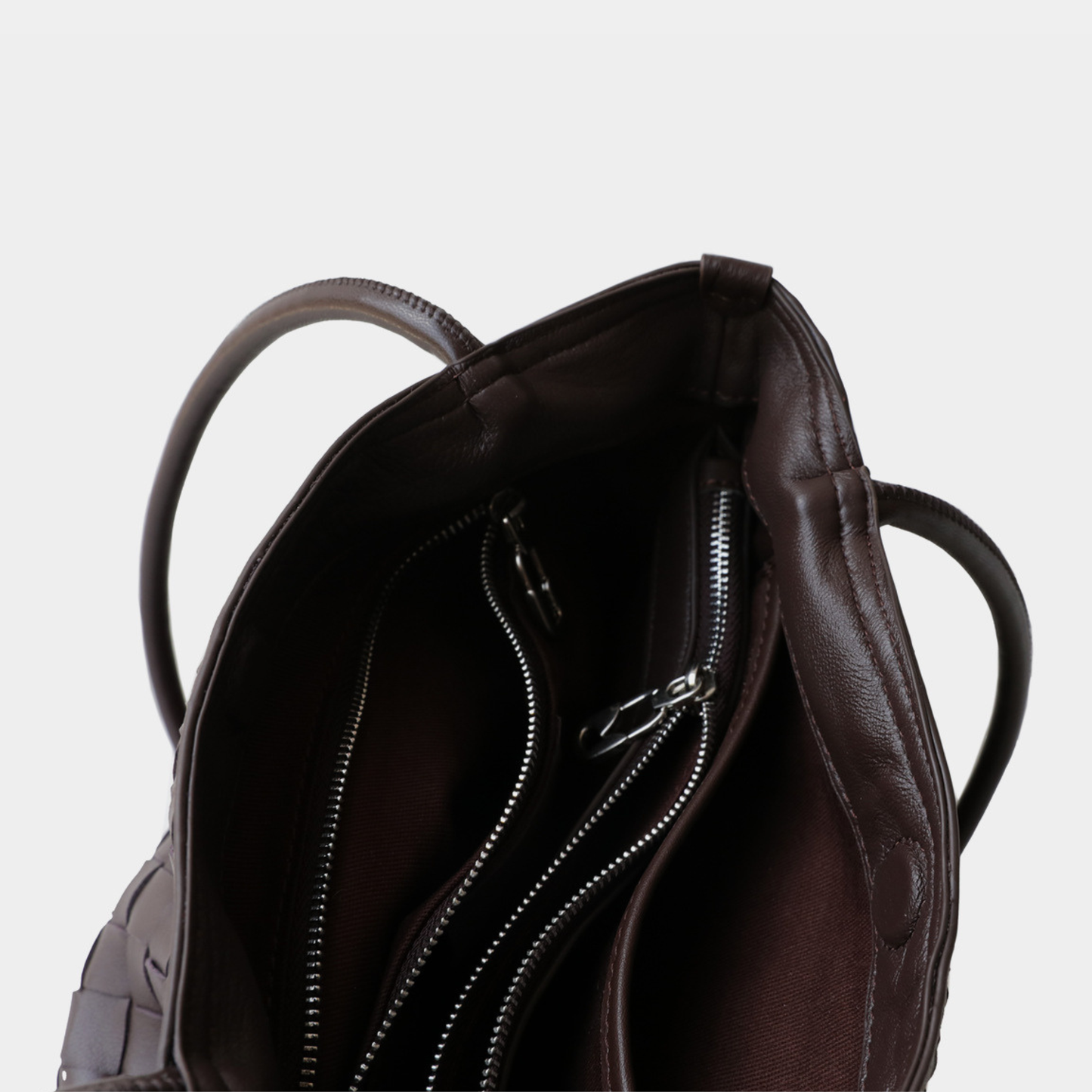 Woven Lightweight Leather Tote Bag