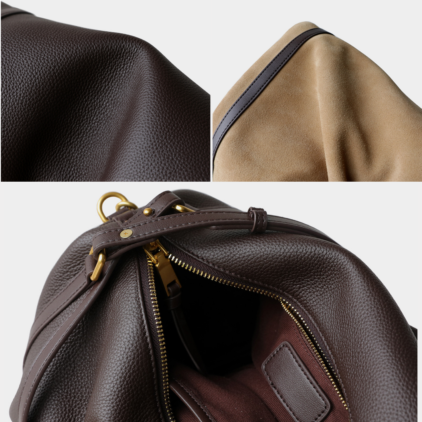 Top‑Handle Boston Leather Bag