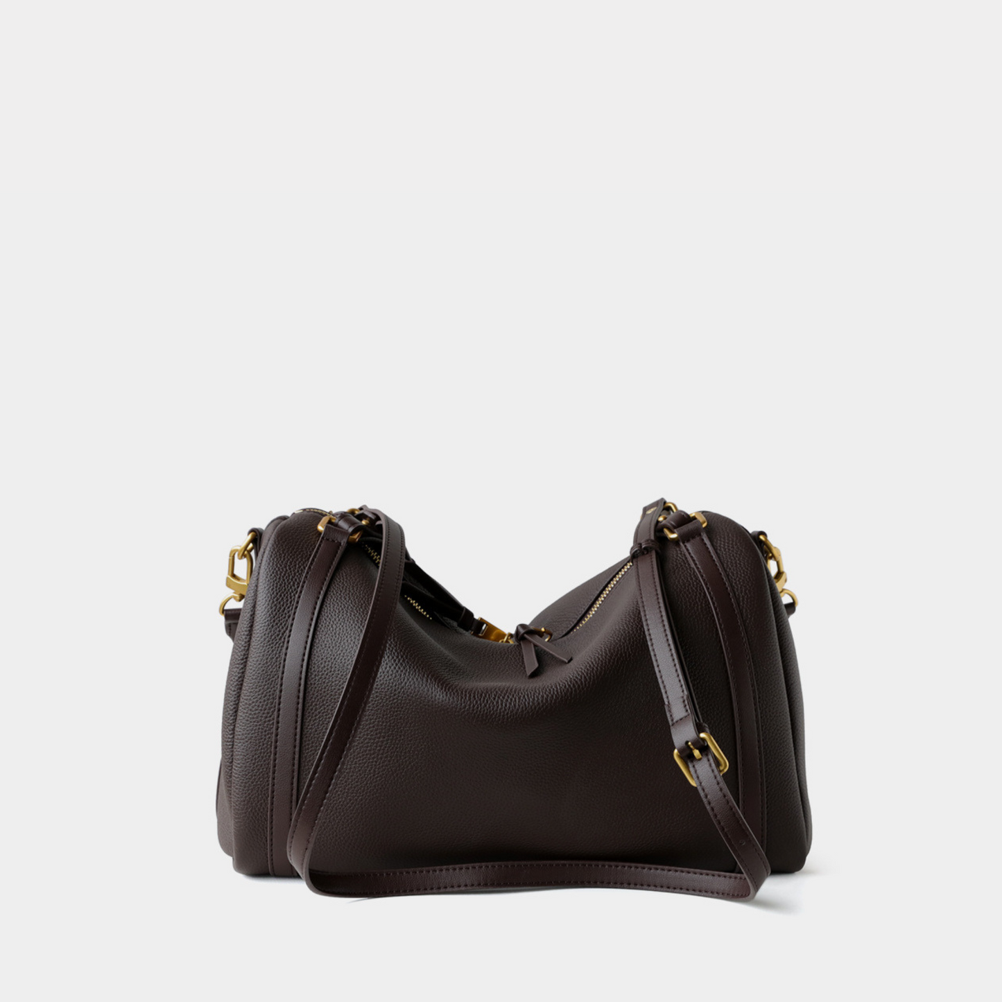 Top‑Handle Boston Leather Bag