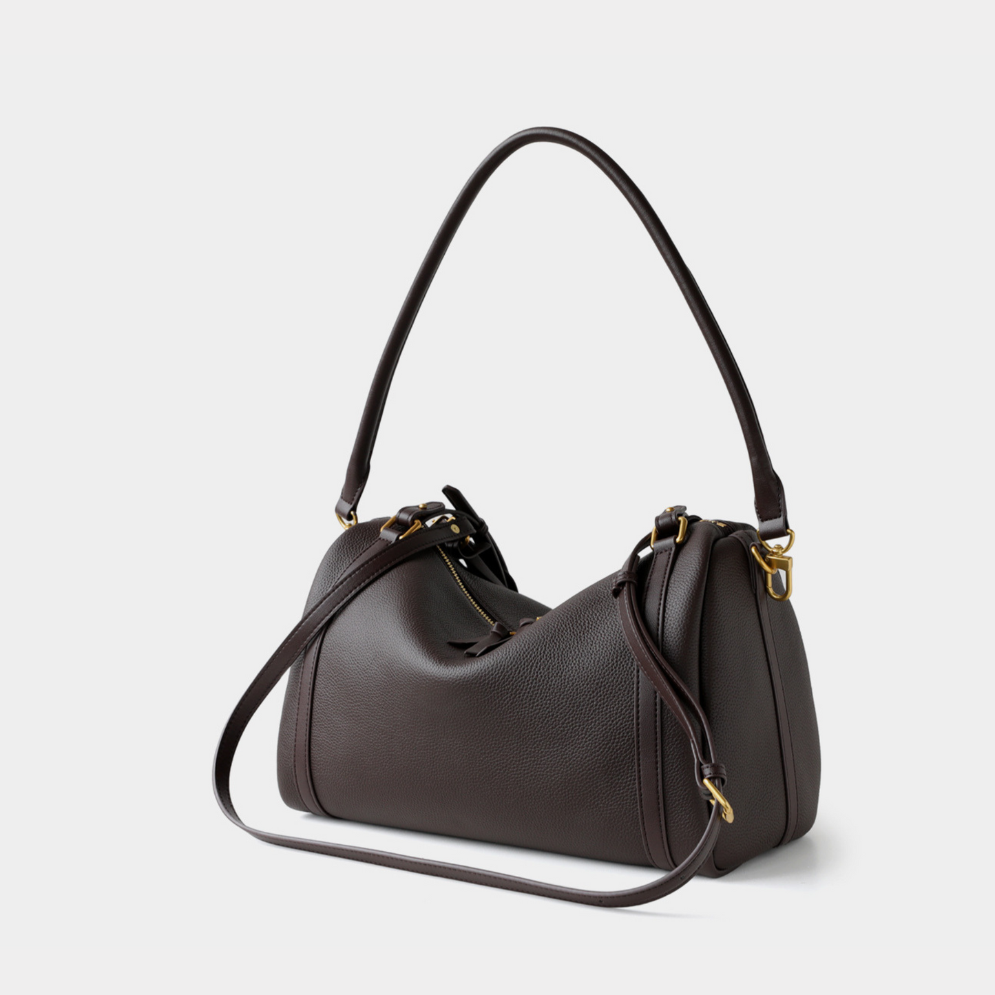 Top‑Handle Boston Leather Bag