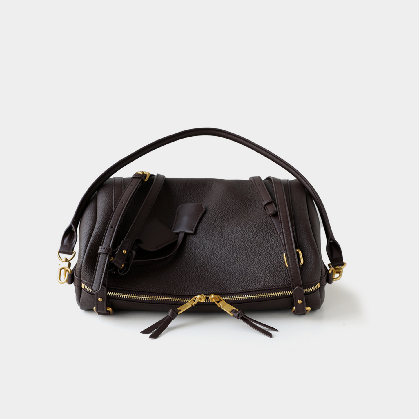 Top‑Handle Boston Leather Bag