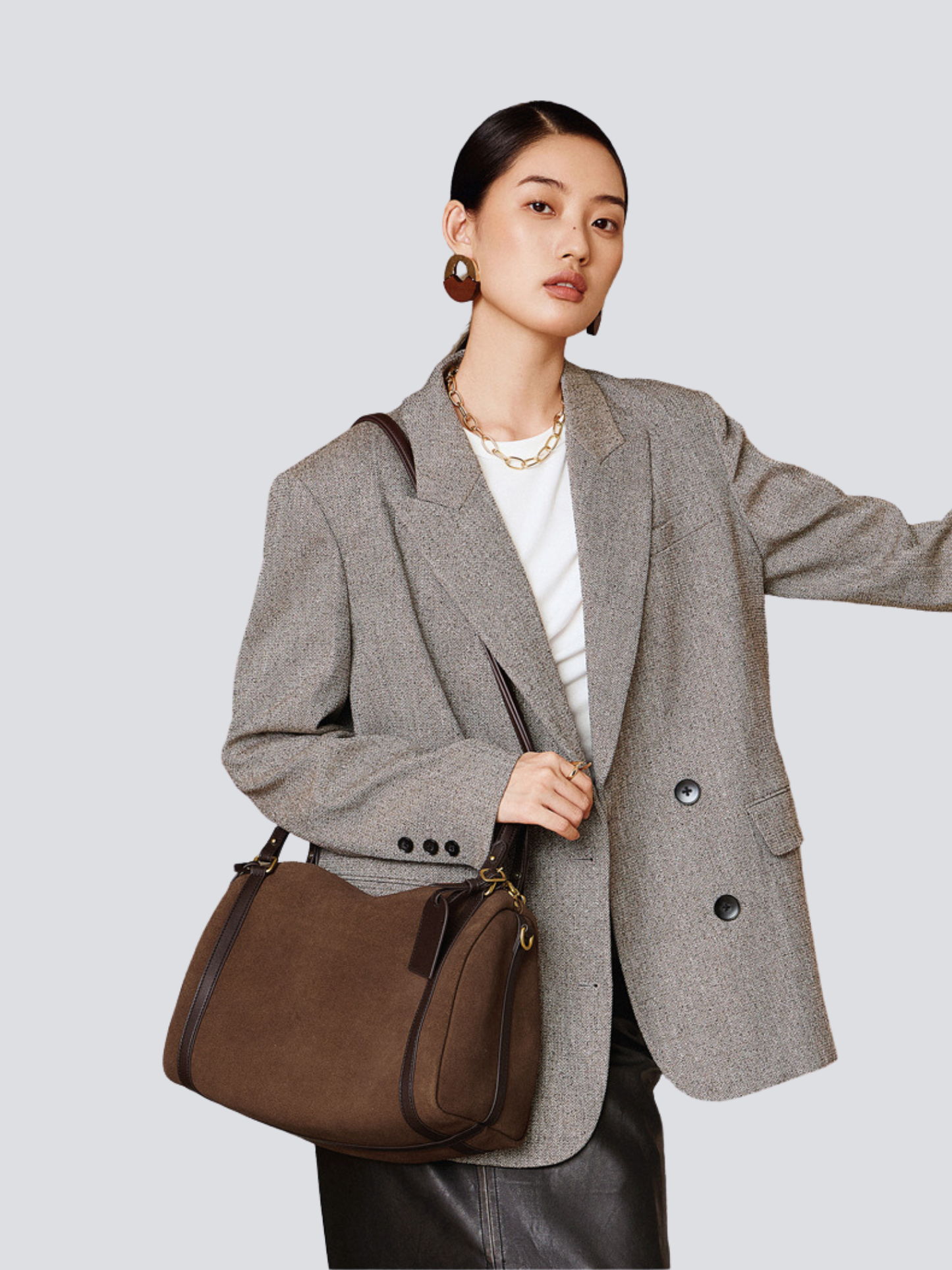 Top‑Handle Boston Leather Bag
