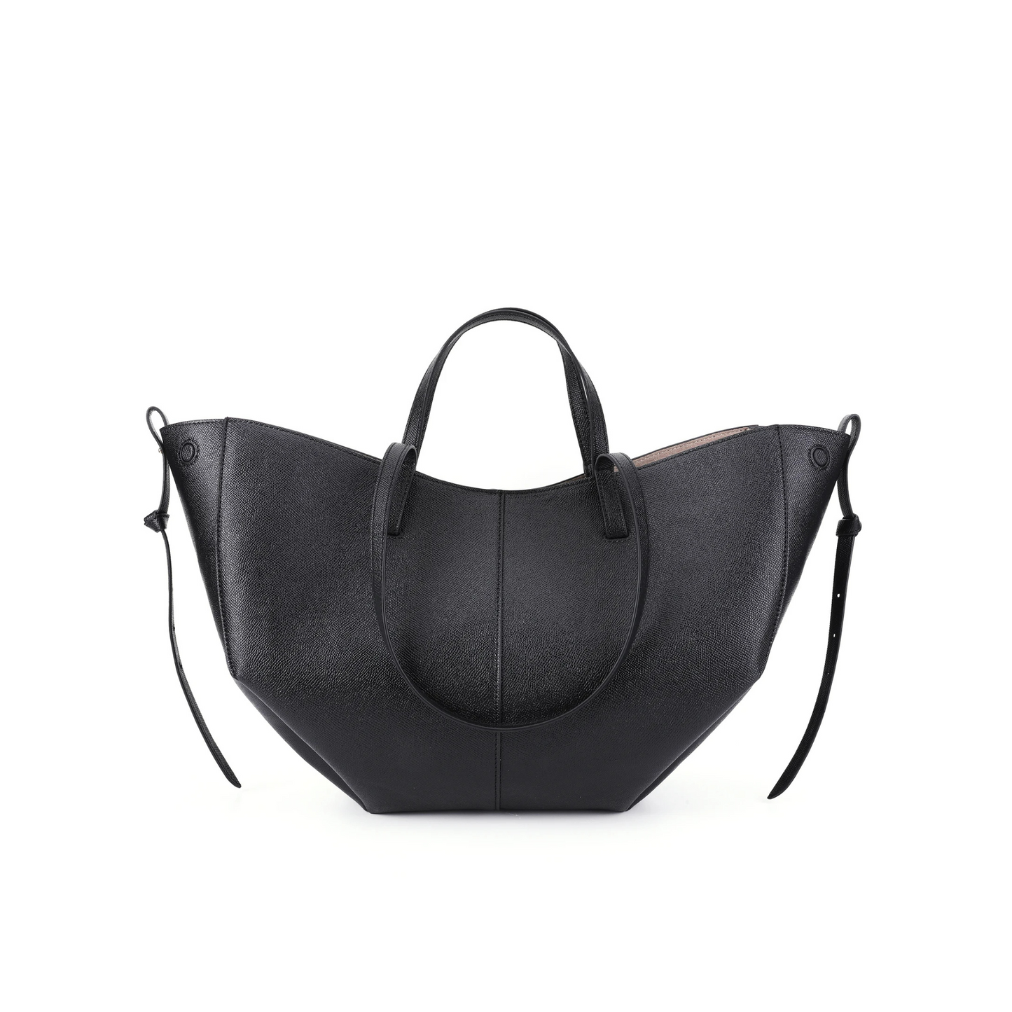 Textured Soft Leather Shoulder Bag