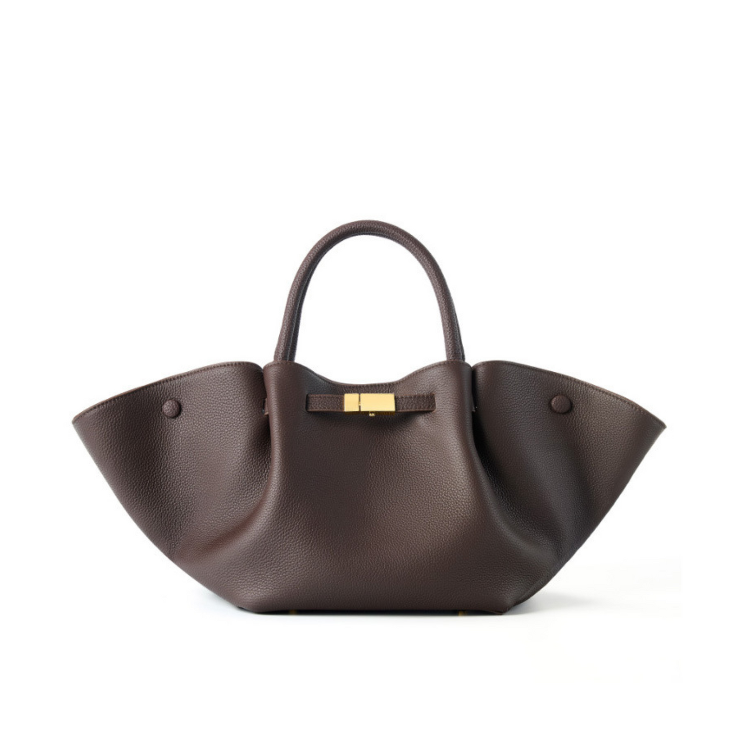 Structured Leather Tote Bag
