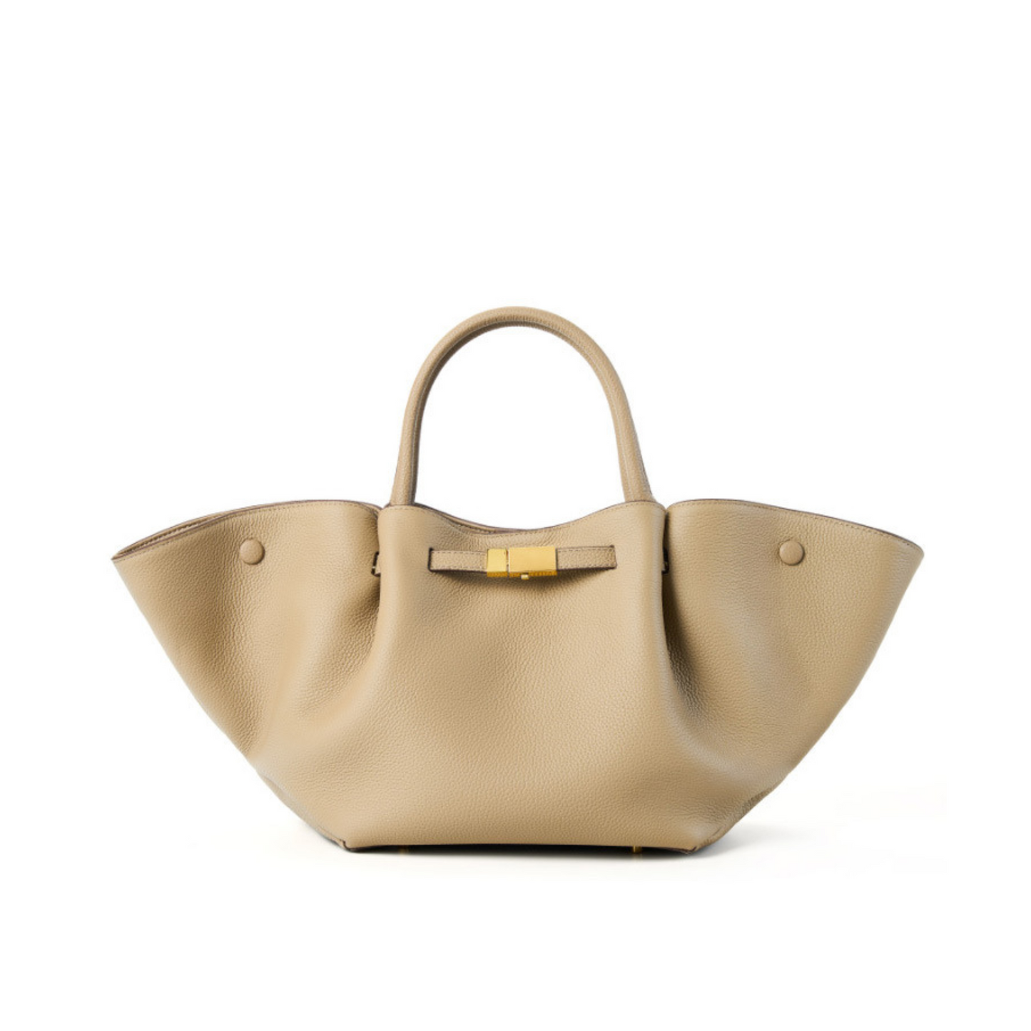 Structured Leather Tote Bag
