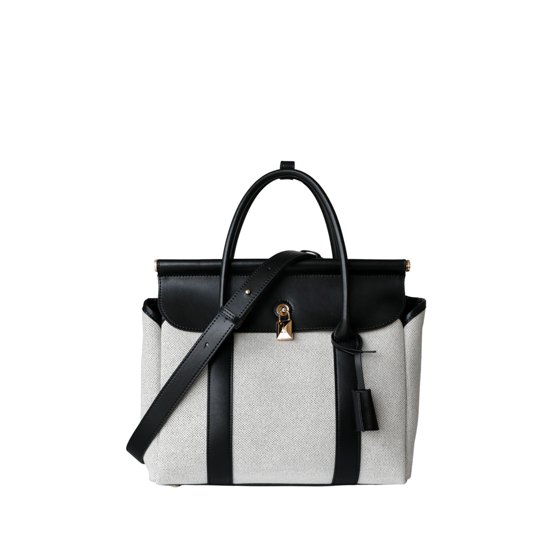 Loro Piana Loom L32 Inspired Leather Bag - Canvas Black - Trendiesty Worldwide