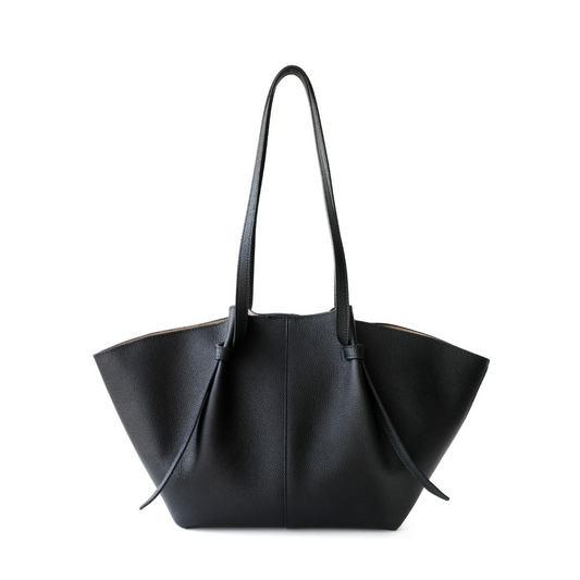 The Cinched Wing Luxury Leather Tote Bag