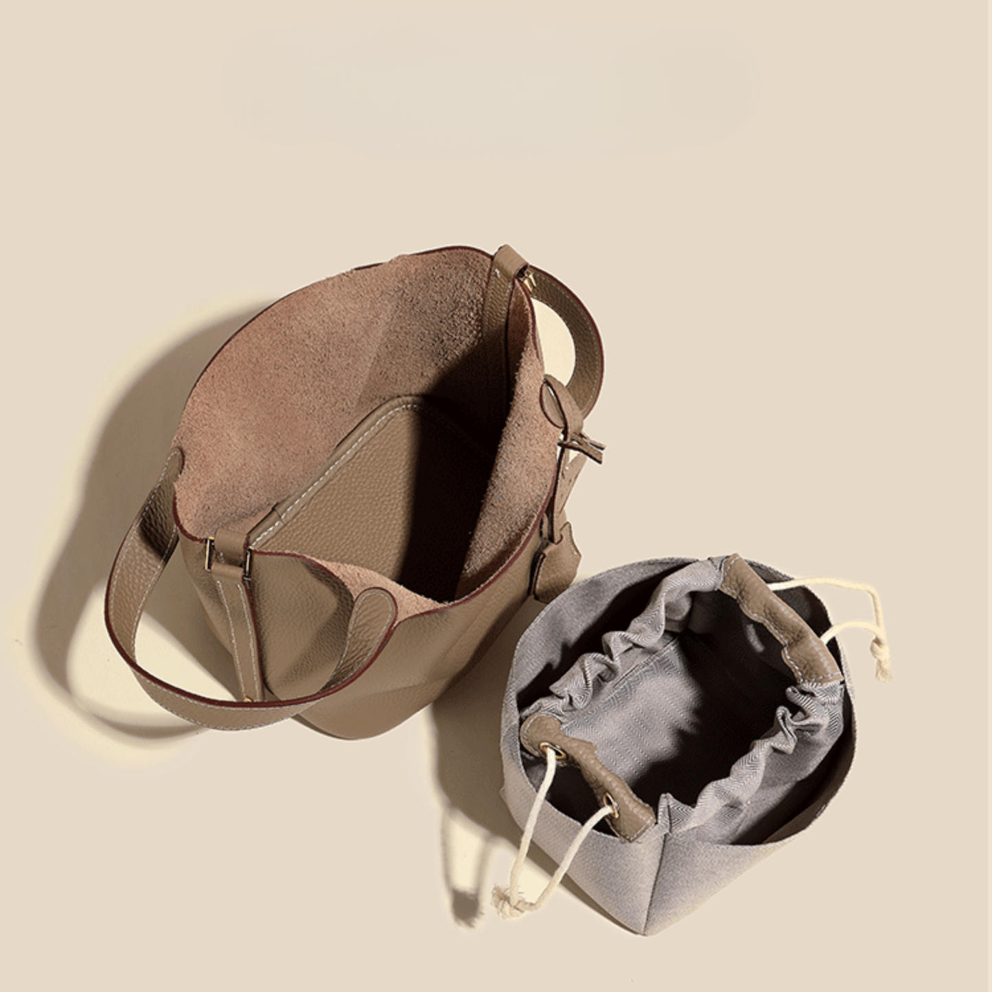 Mini Bucket Leather Bag