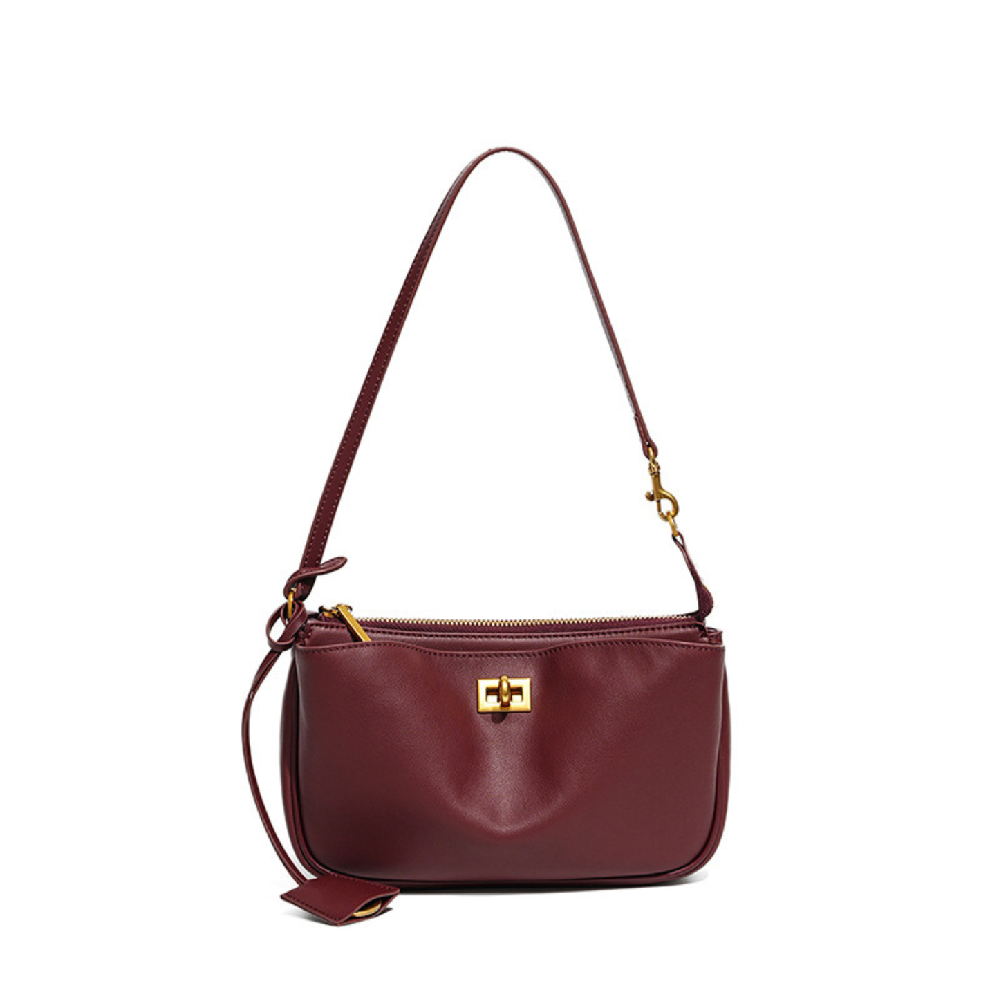 Nano Sling‑Style Leather Shoulder Bag with Flap