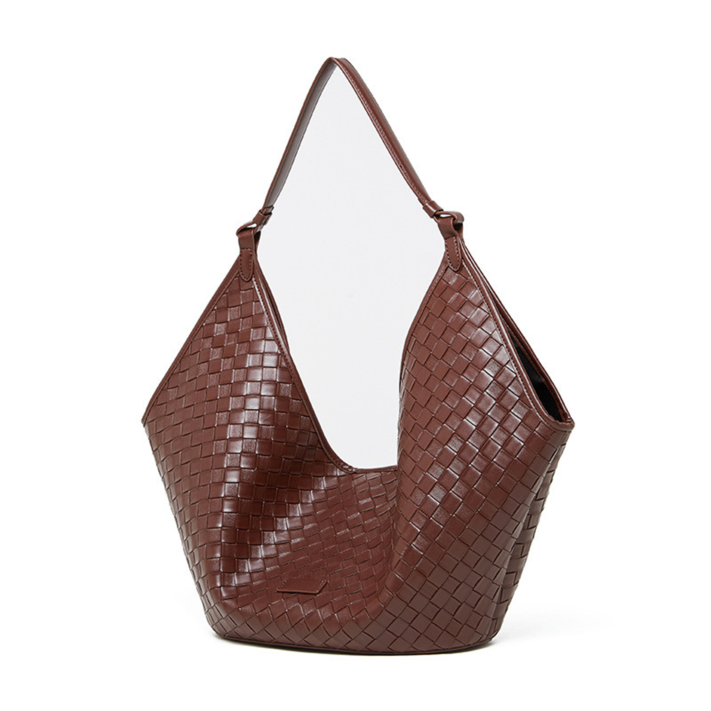 Woven Leather Hobo Shoulder Tote