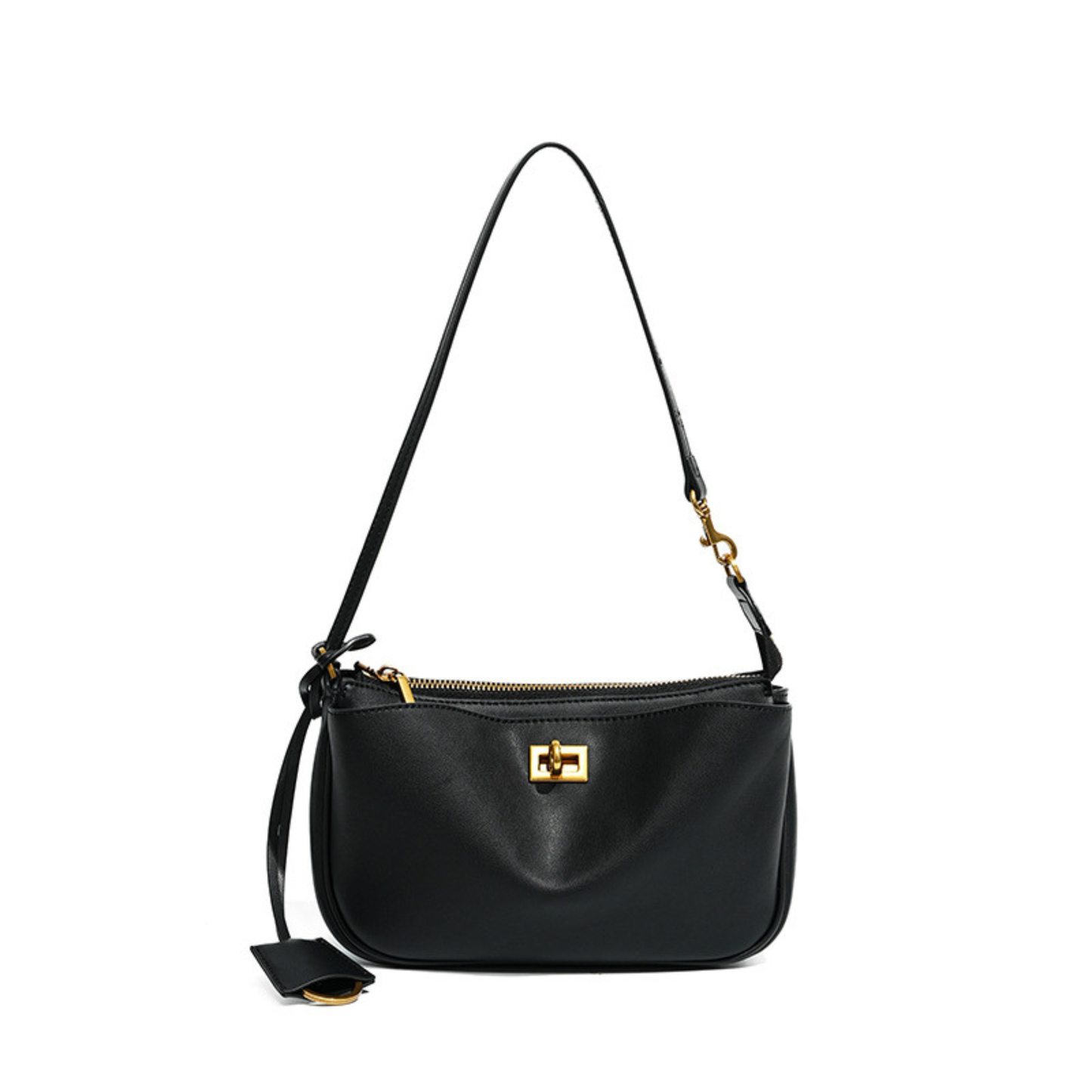 Nano Sling‑Style Leather Shoulder Bag with Flap