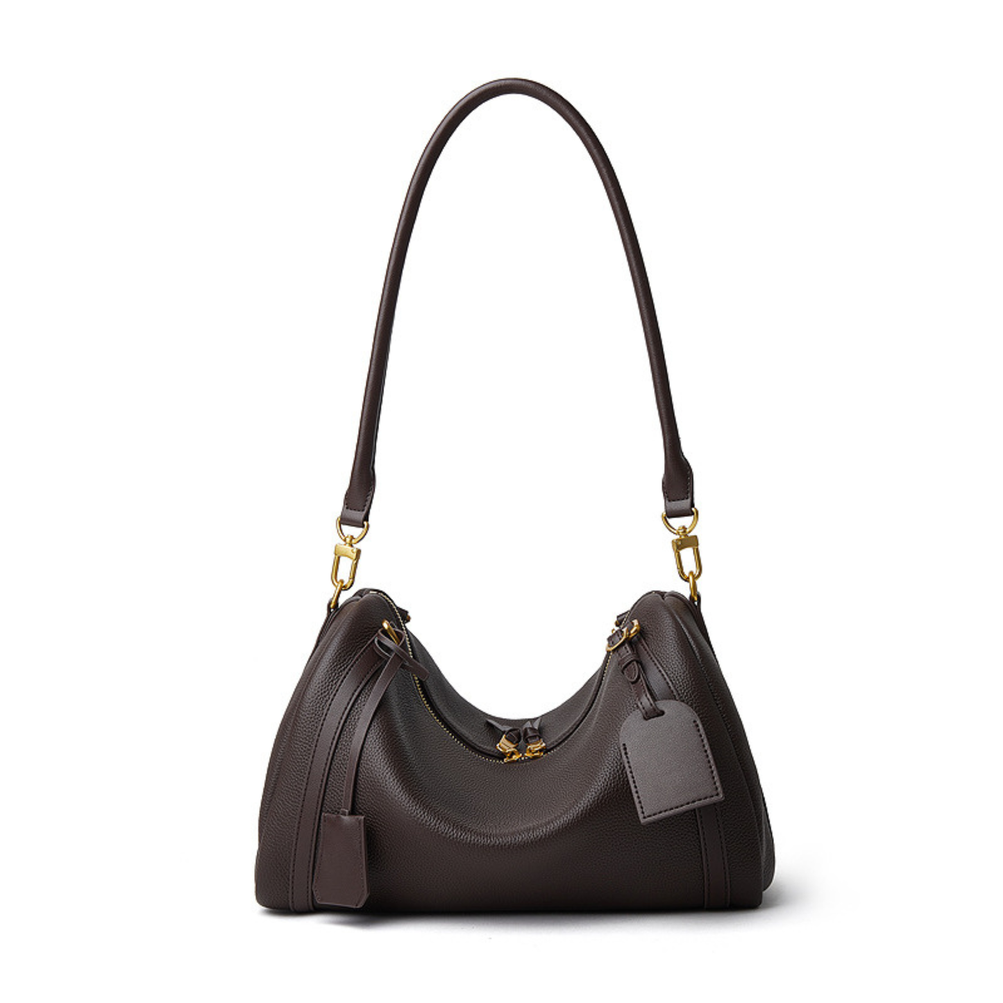 Top‑Handle Boston Leather Bag