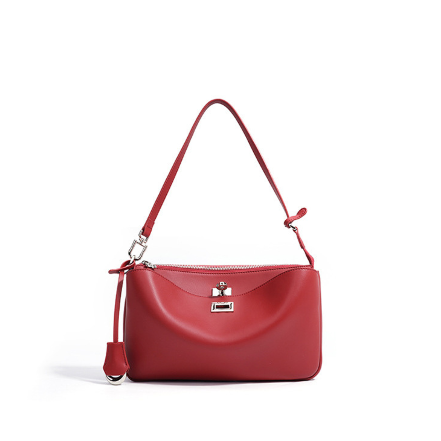 Nano Sling‑Style Leather Shoulder Bag with Flap
