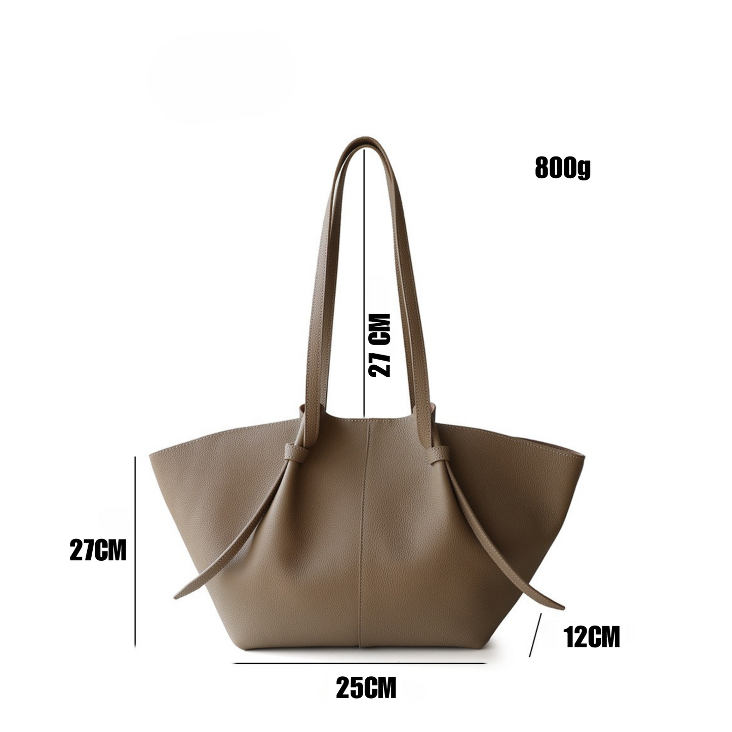 The Cinched Wing Leather Tote Bag