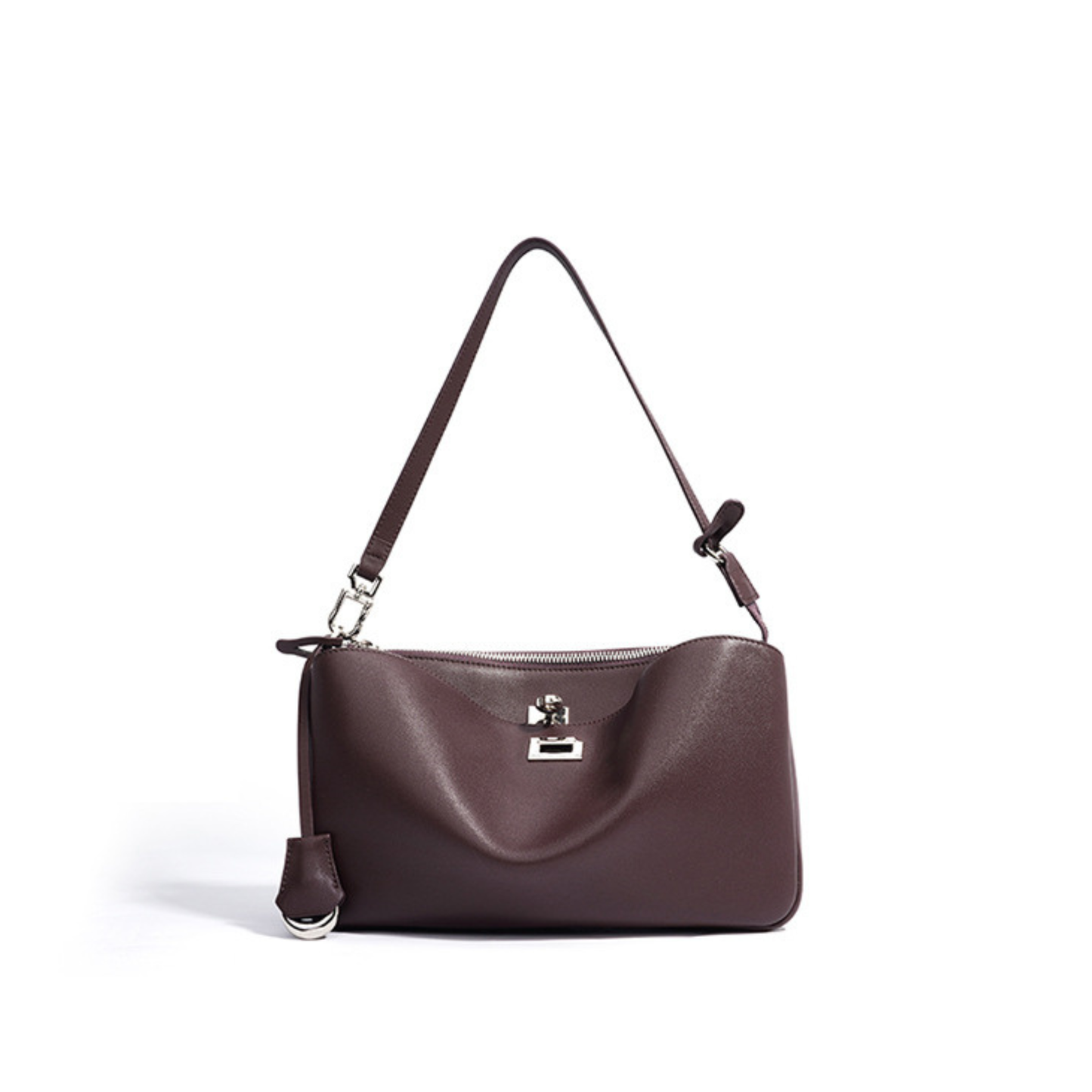 Nano Sling‑Style Leather Shoulder Bag with Flap