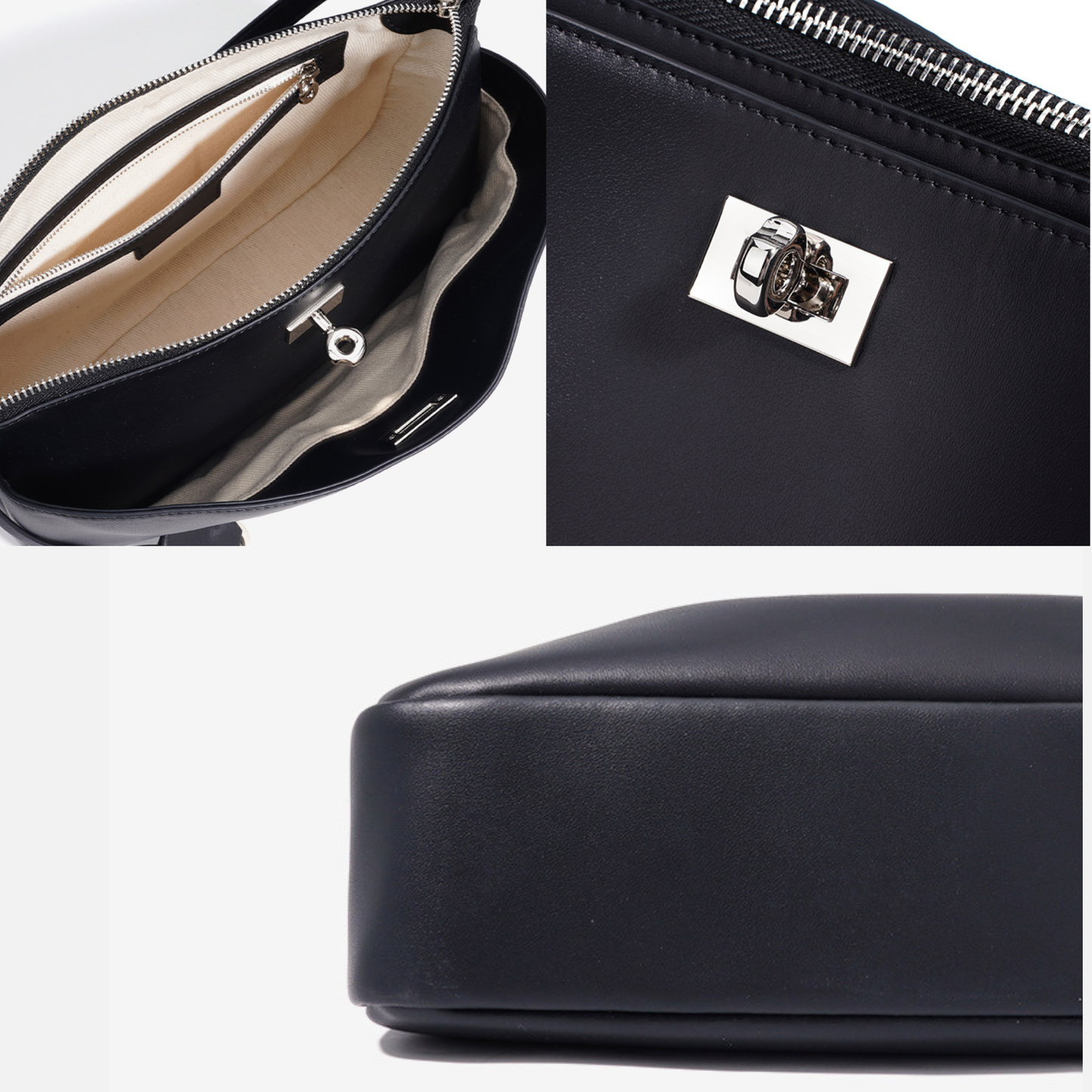 Nano Sling‑Style Leather Shoulder Bag with Flap
