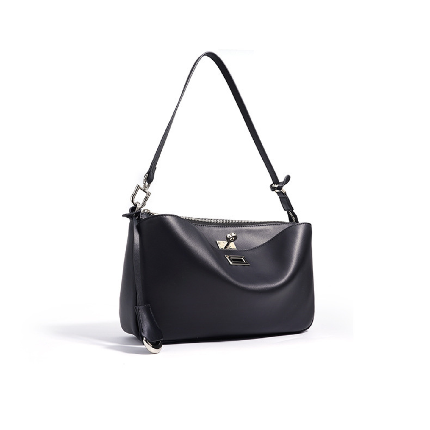 Nano Sling‑Style Leather Shoulder Bag with Flap