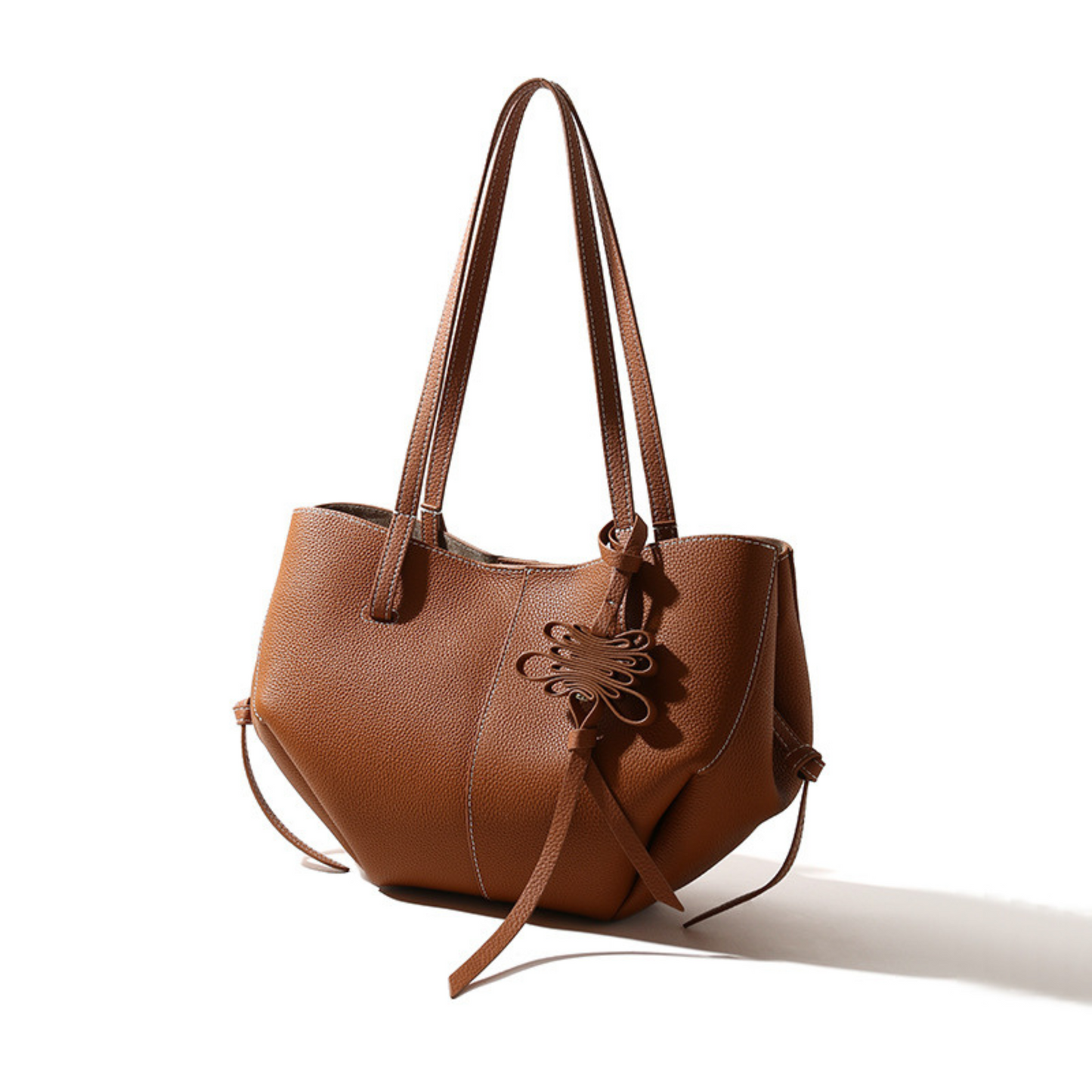 Polène Cyme inspired Textured Leather Bag