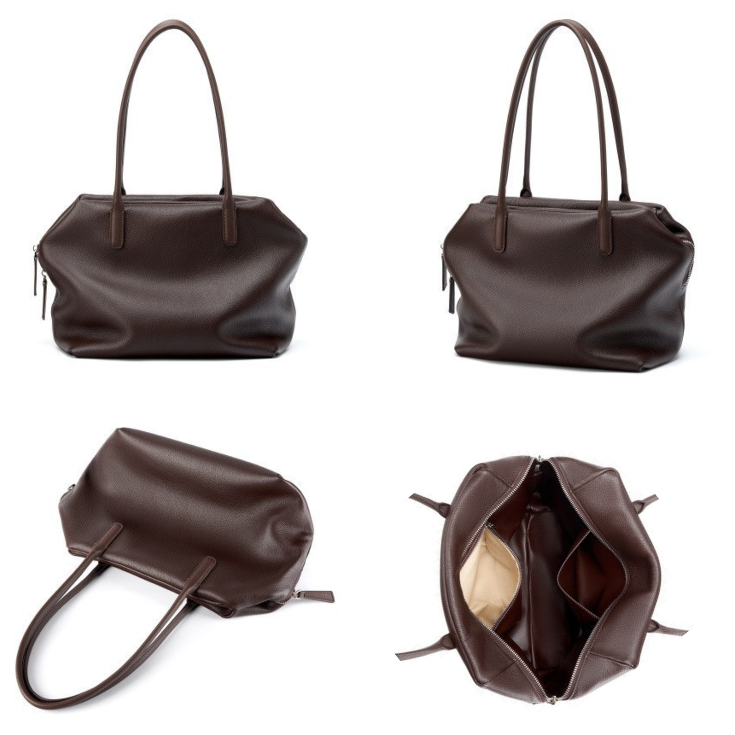 Minimalist Soft‑Grain Leather Tote Bag