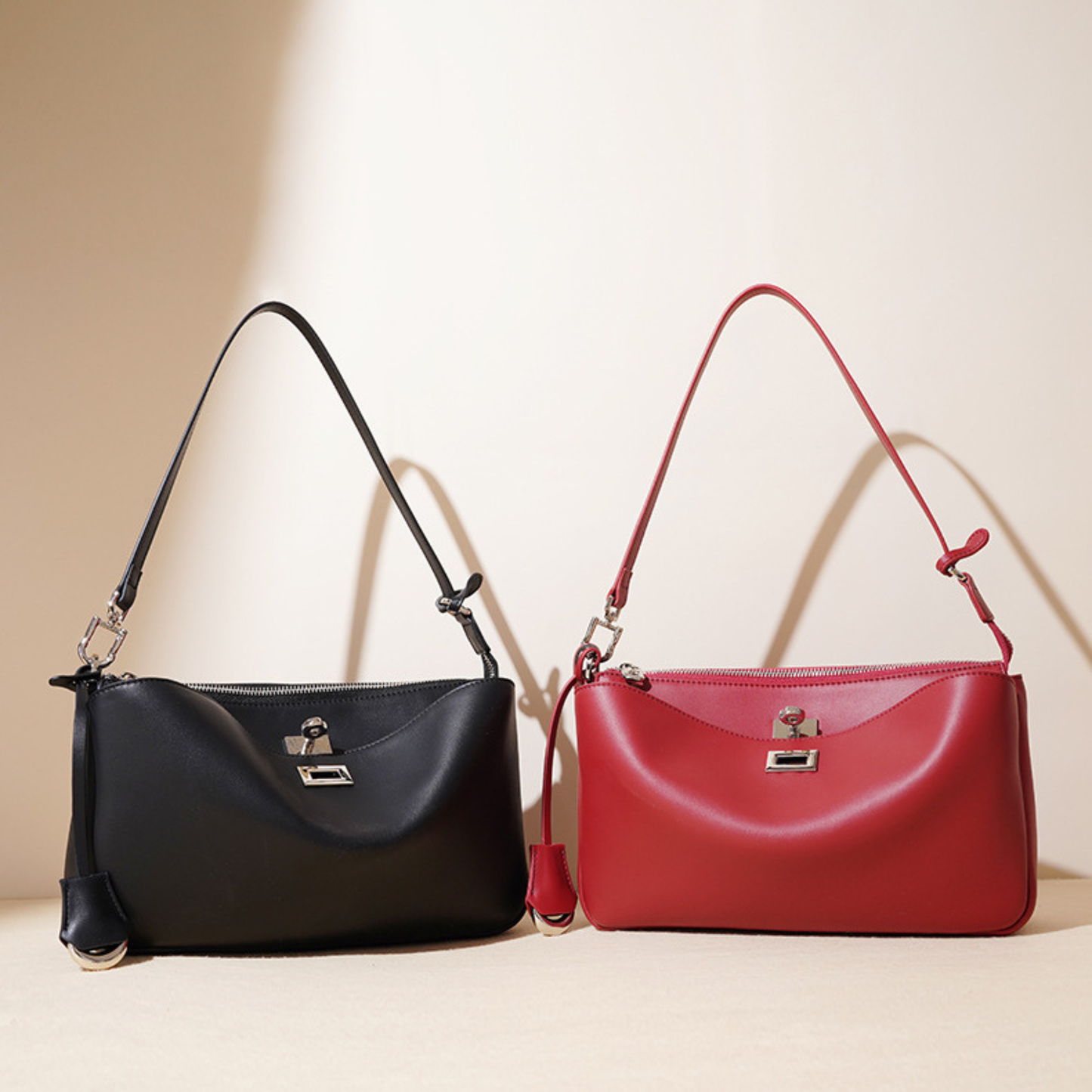 Nano Sling‑Style Leather Shoulder Bag with Flap
