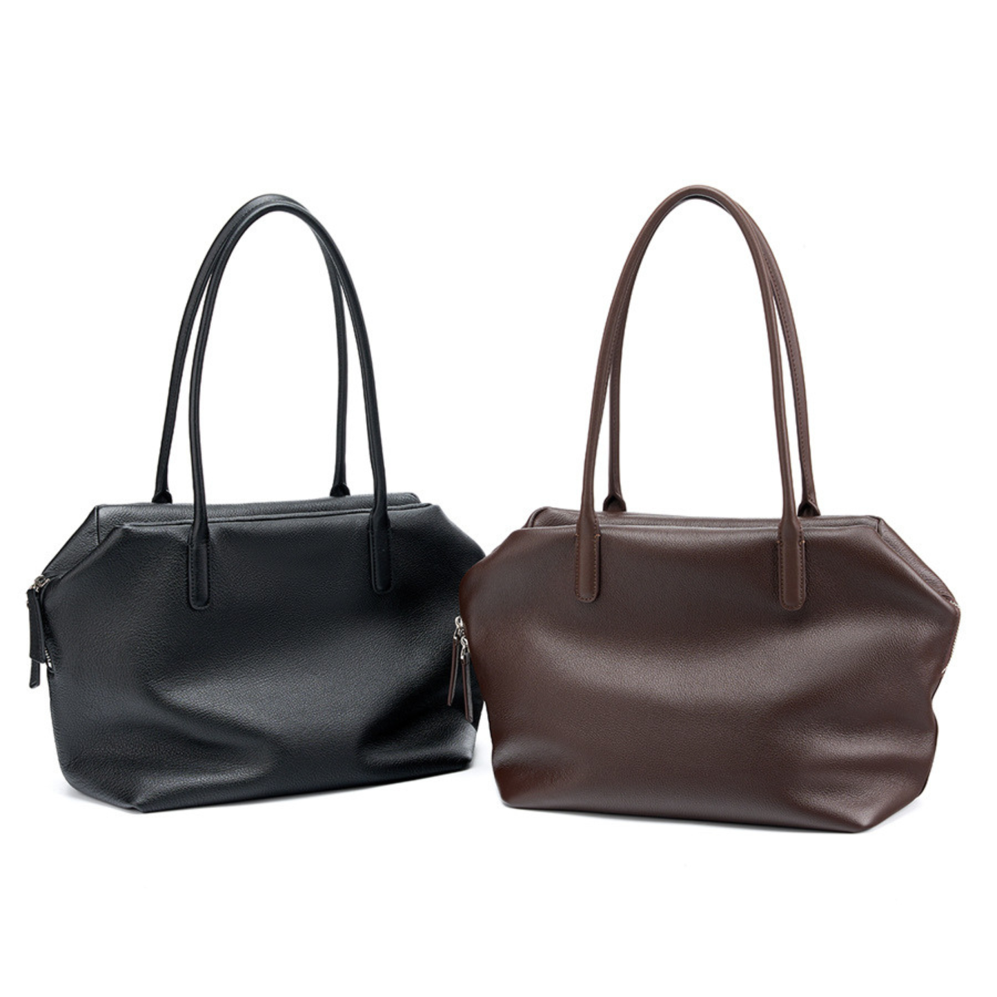 Minimalist Soft‑Grain Leather Tote Bag
