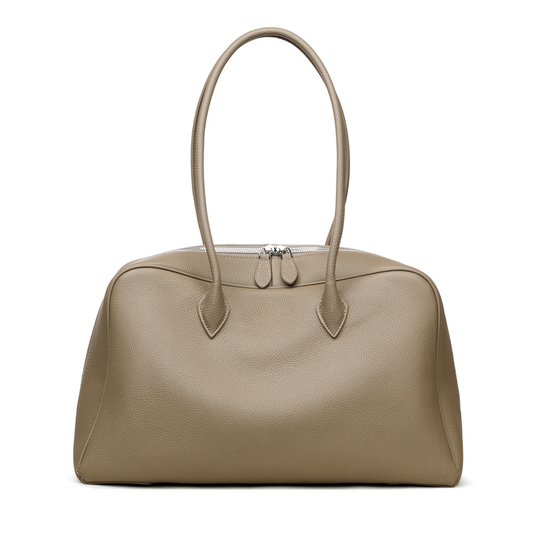 Classic Large Leather Bowling Bag