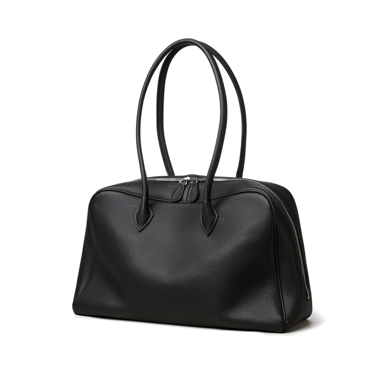 Classic Large Leather Bowling Bag