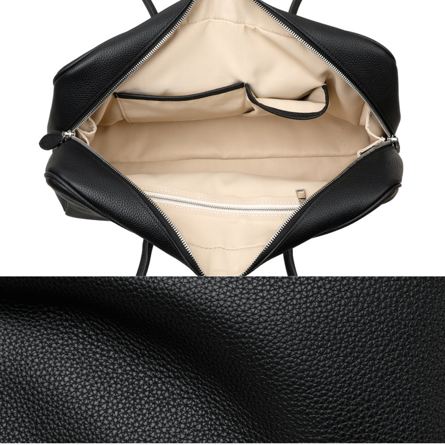 Classic Large Leather Bowling Bag