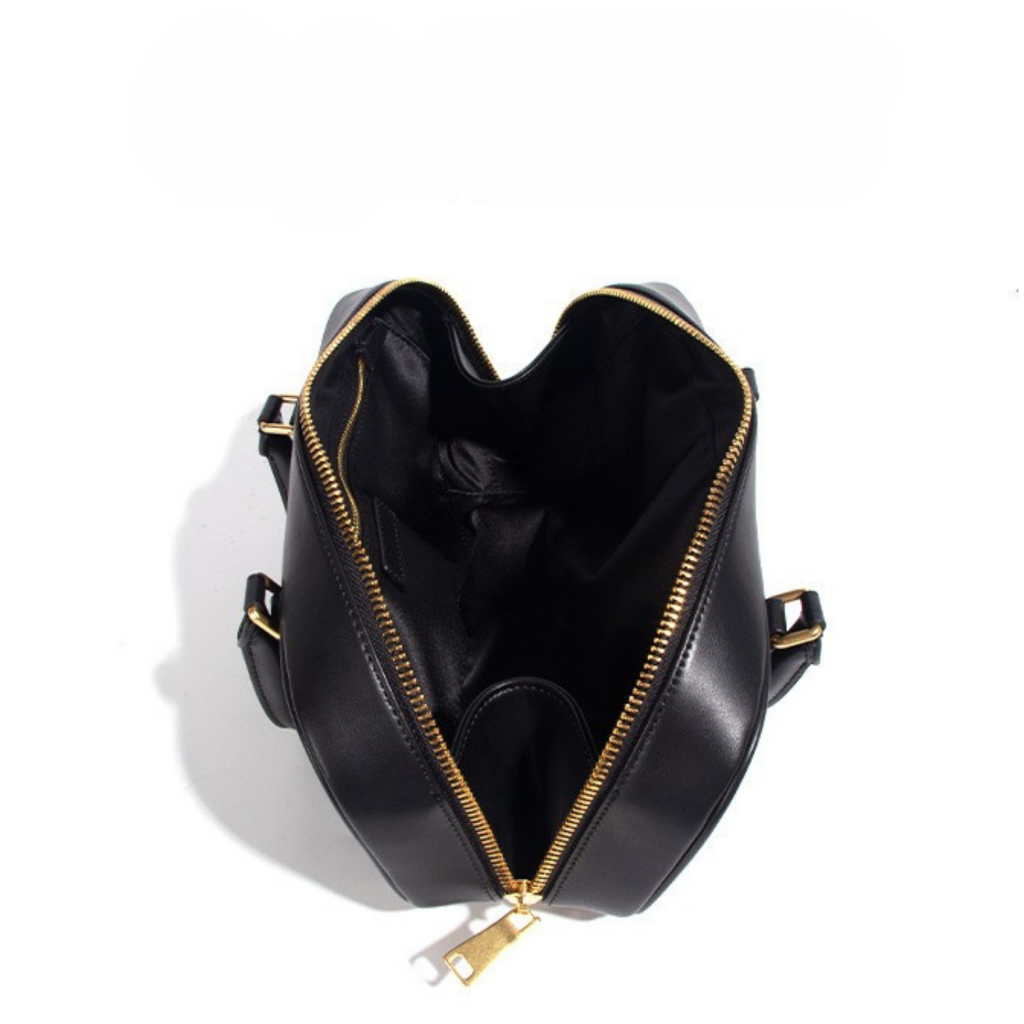 Compact Boxy Leather Bowling Top‑Handle Bag