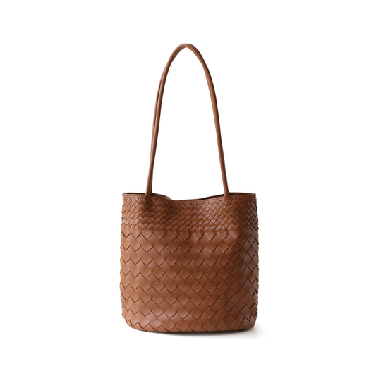 Woven Lightweight Leather Tote Bag
