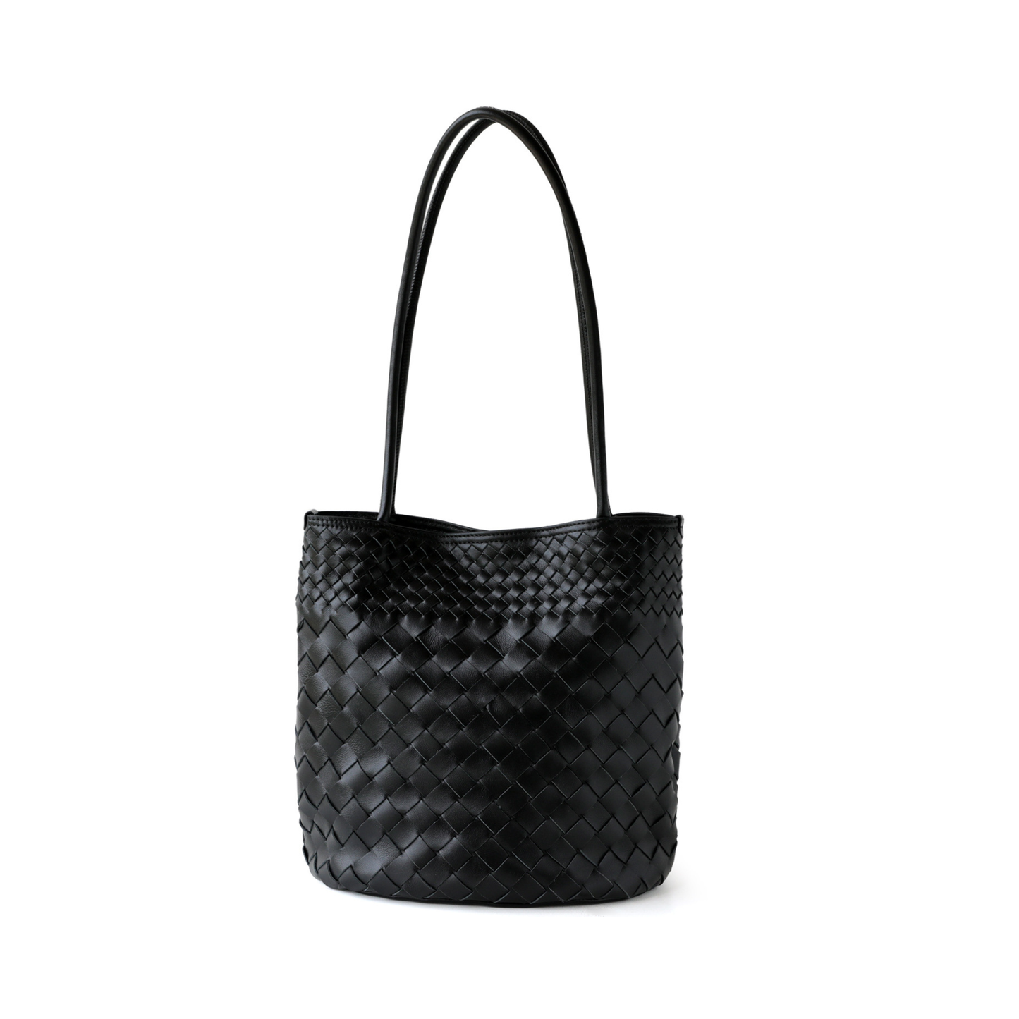 Woven Lightweight Leather Tote Bag