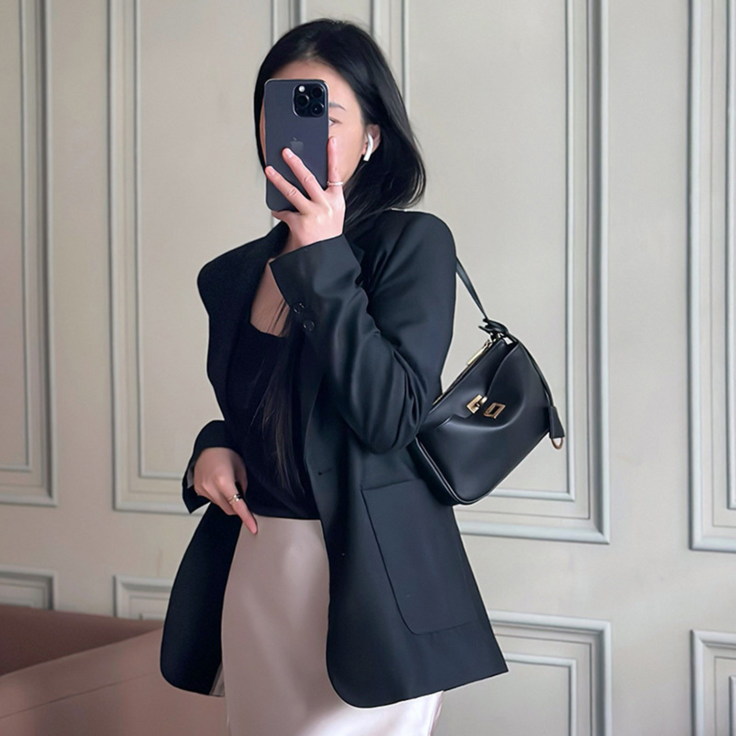 Bolso de mano de piel inspirado en BALENCIAGA-RODEO para mujer