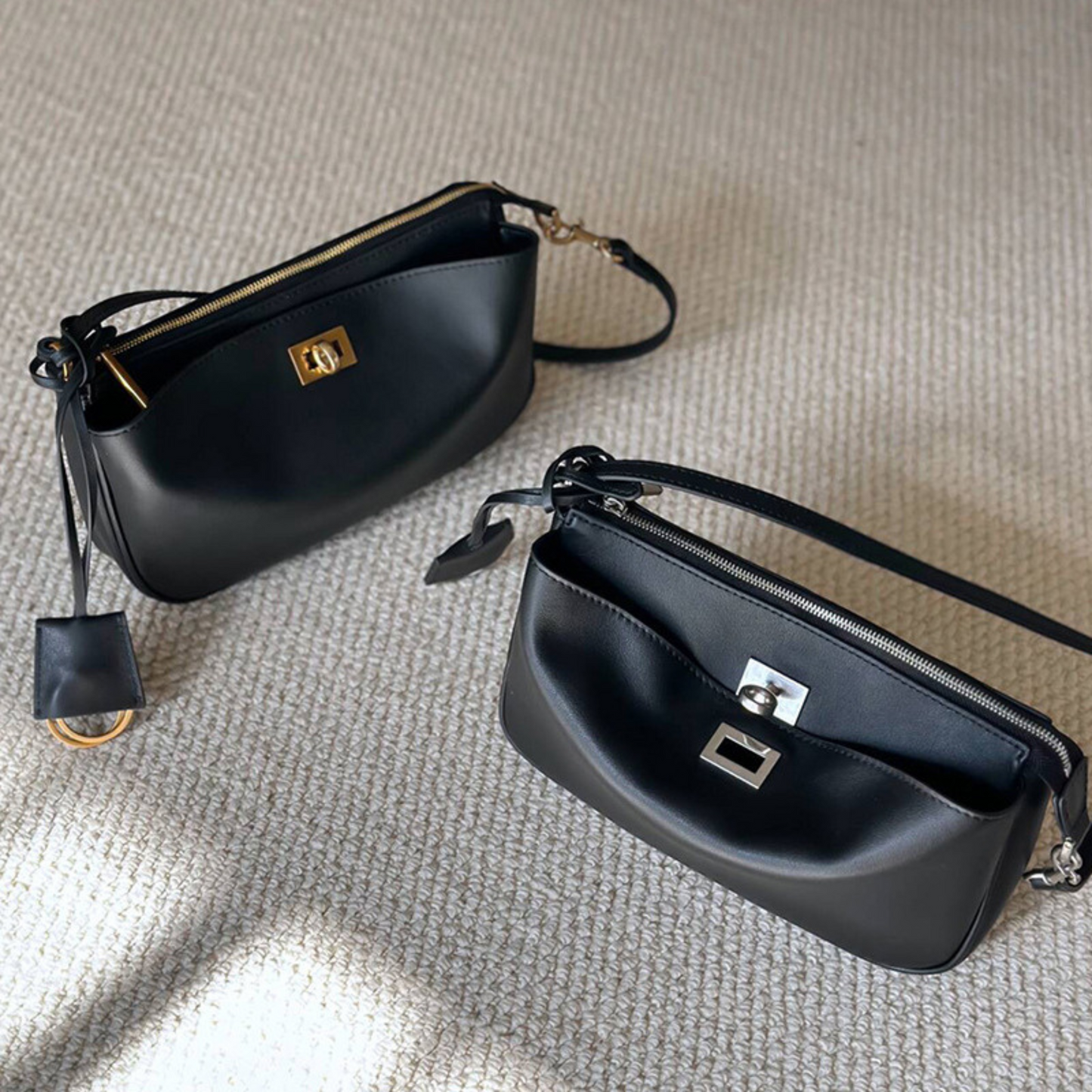 Bolso de mano de piel inspirado en BALENCIAGA-RODEO para mujer