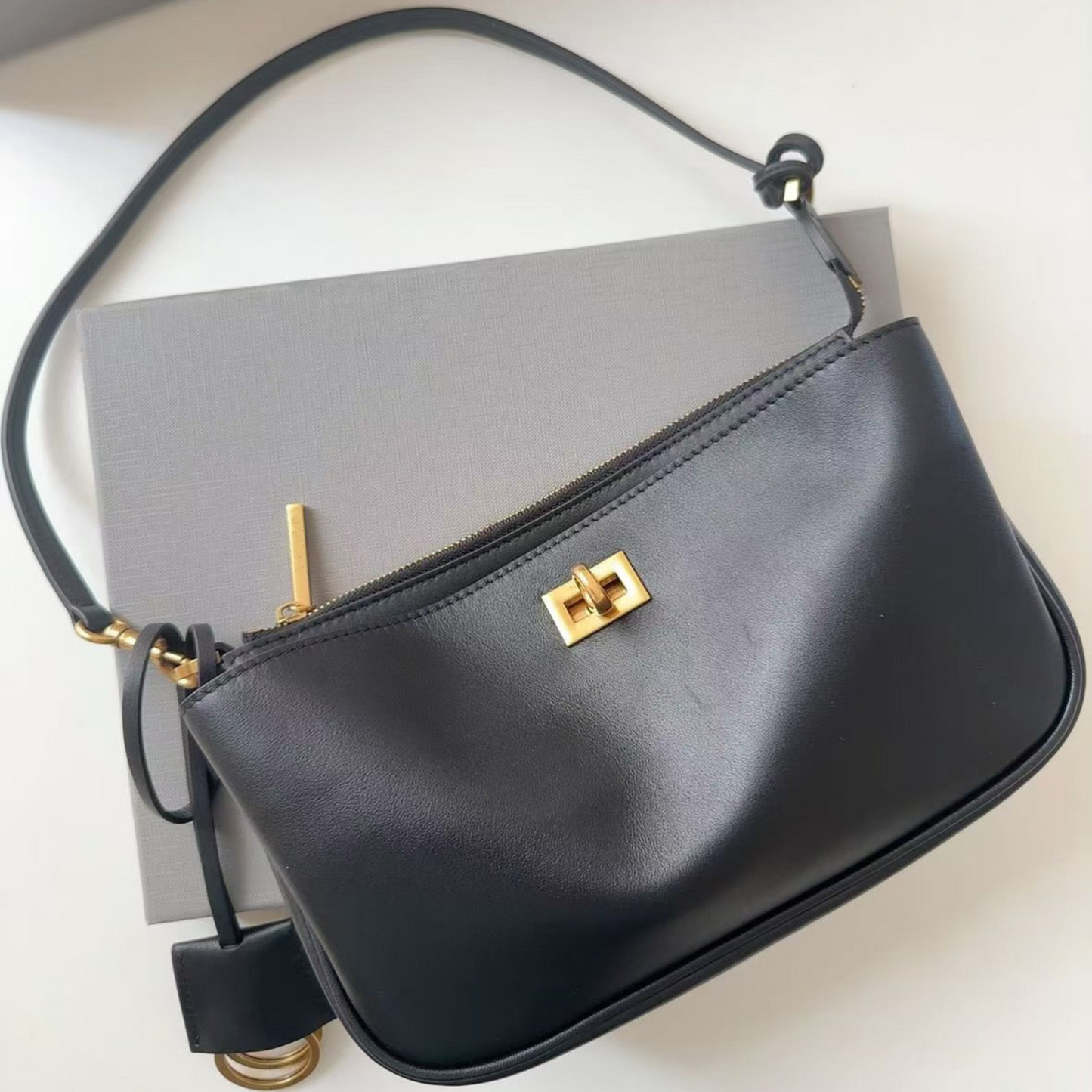 Bolso de mano de piel inspirado en BALENCIAGA-RODEO para mujer