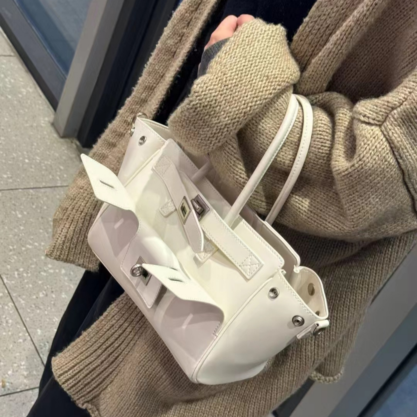 Balenciaga Bel Air inspired Luxurious leather Handbag