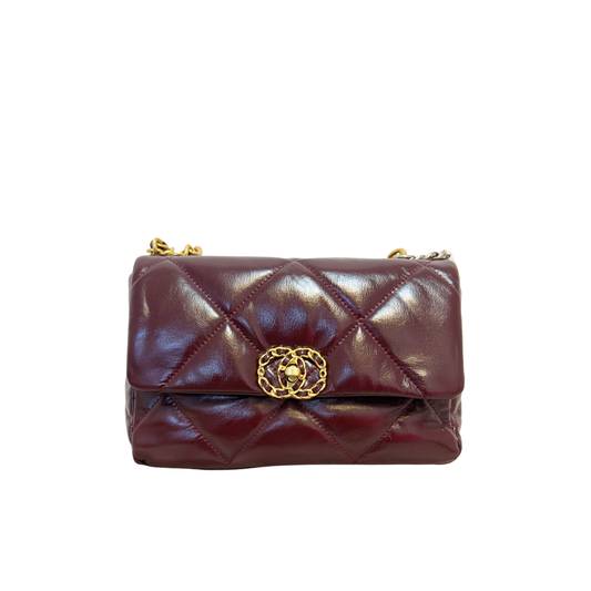 CH Quilted Oil-Waxed Leather Chain Bag