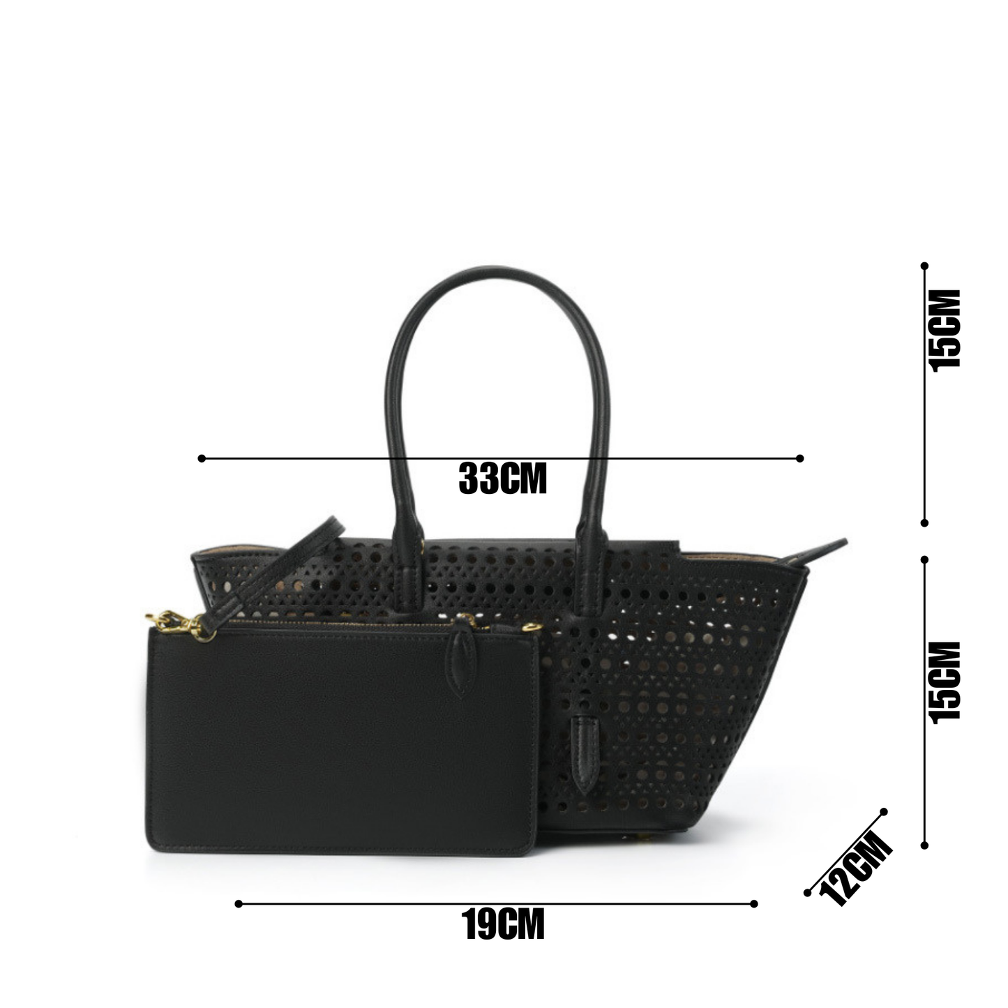 Hollow Out Shoulder Leather Bag