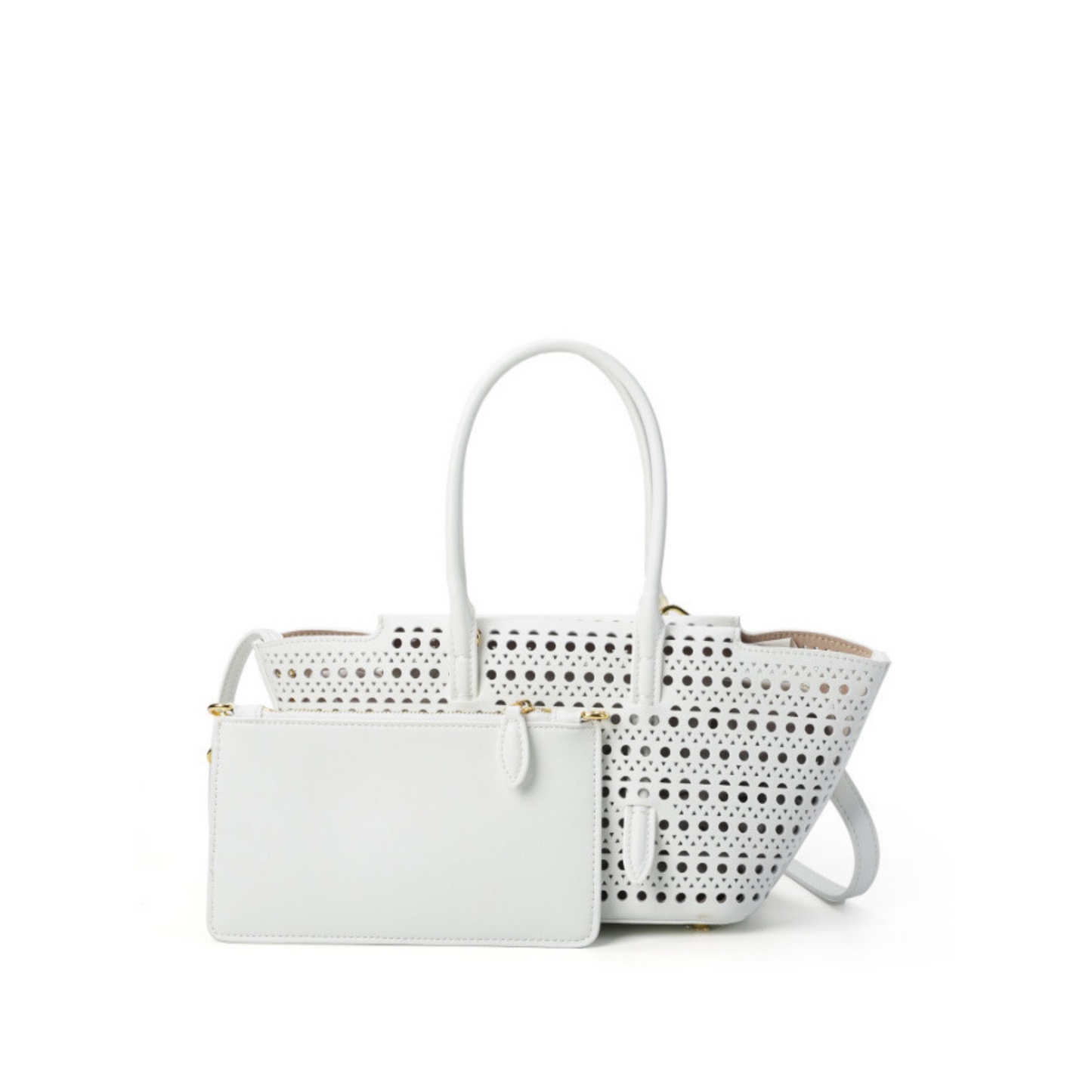 Hollow Out Shoulder Leather Bag
