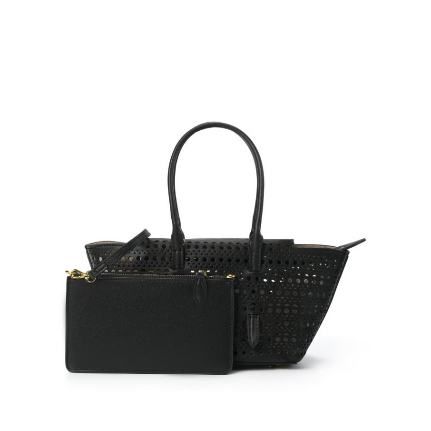 Hollow Out Shoulder Leather Bag