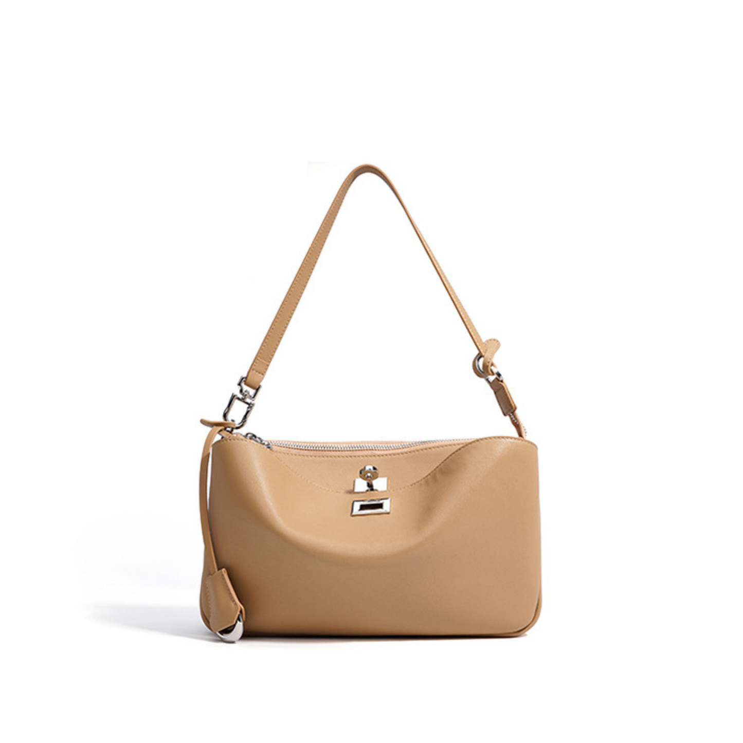 Nano Sling‑Style Leather Shoulder Bag with Flap