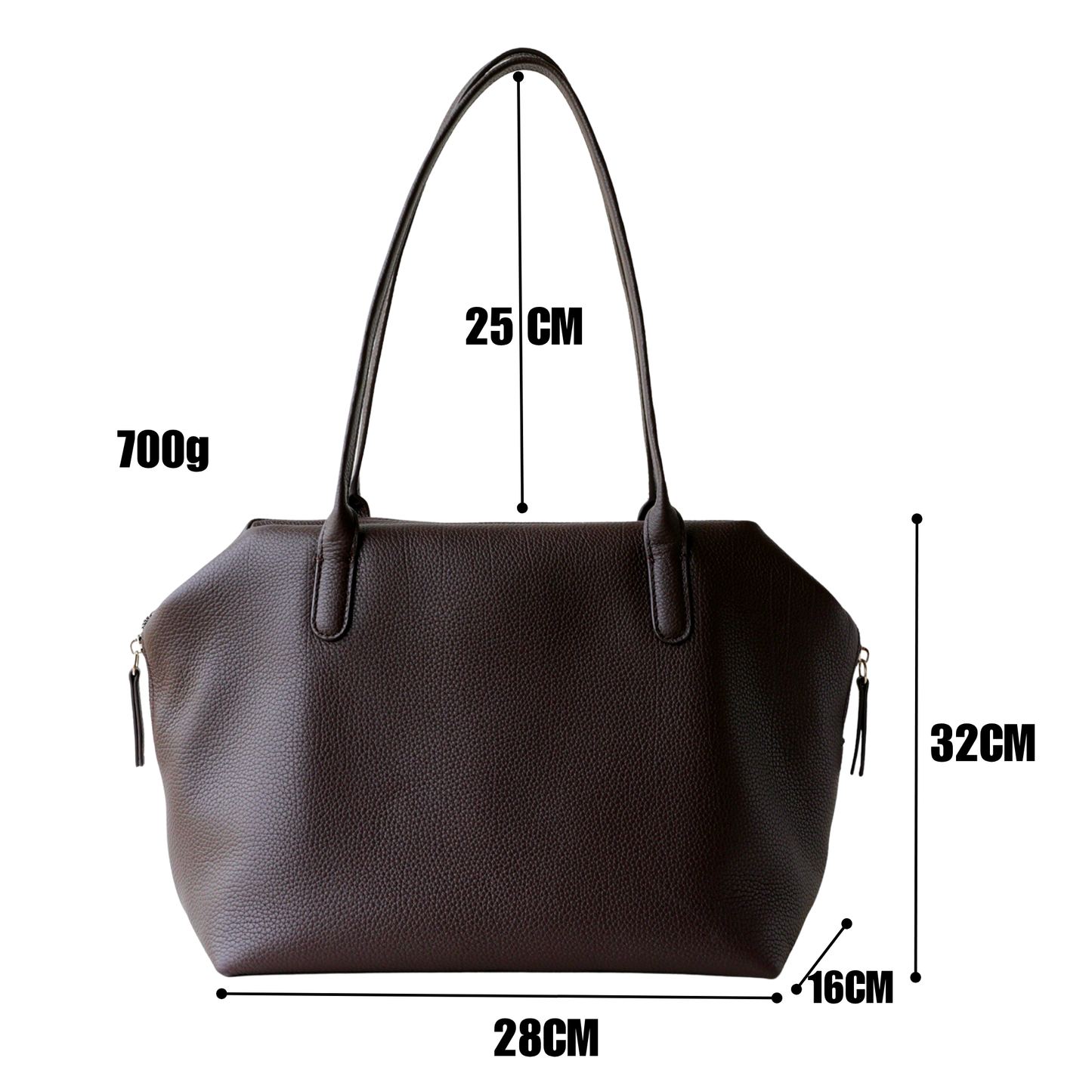 Minimalist Soft‑Grain Leather Tote Bag