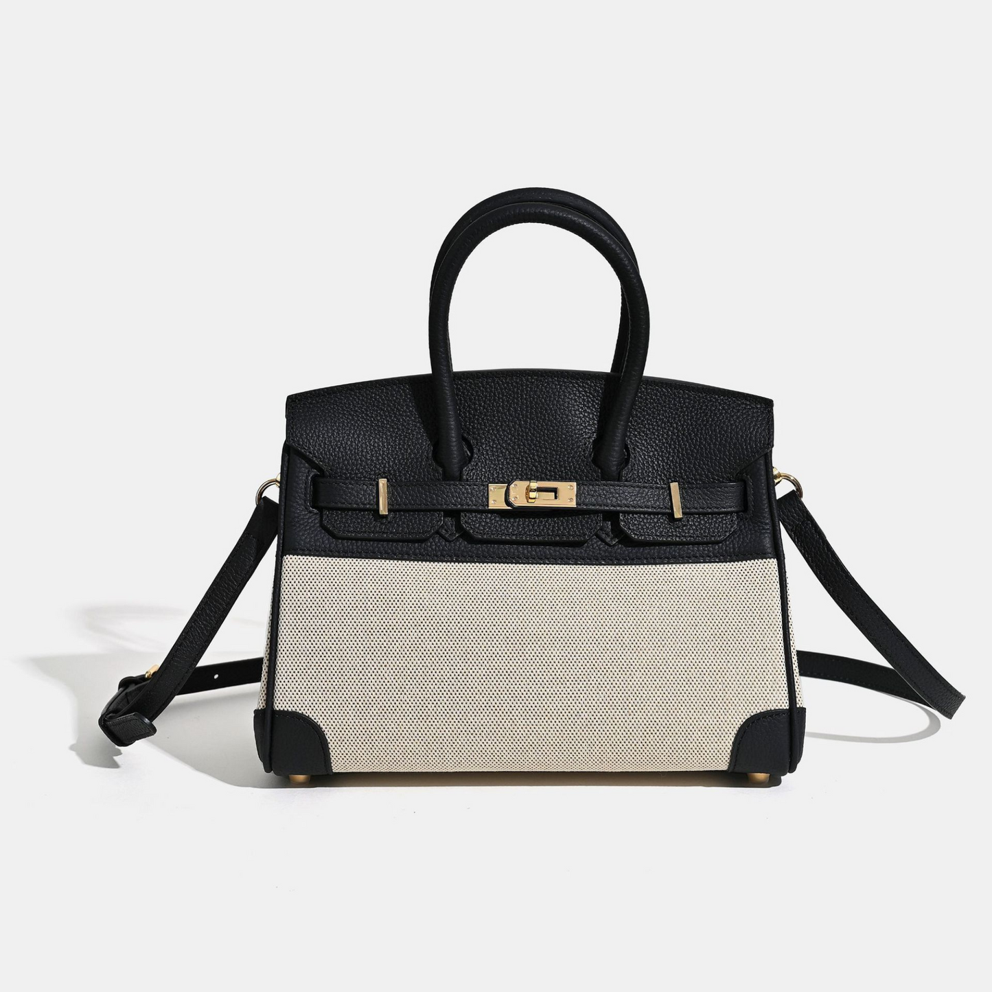 The Hermes Togo Birkin inspired Luxurious Leather & Canvas Bag
