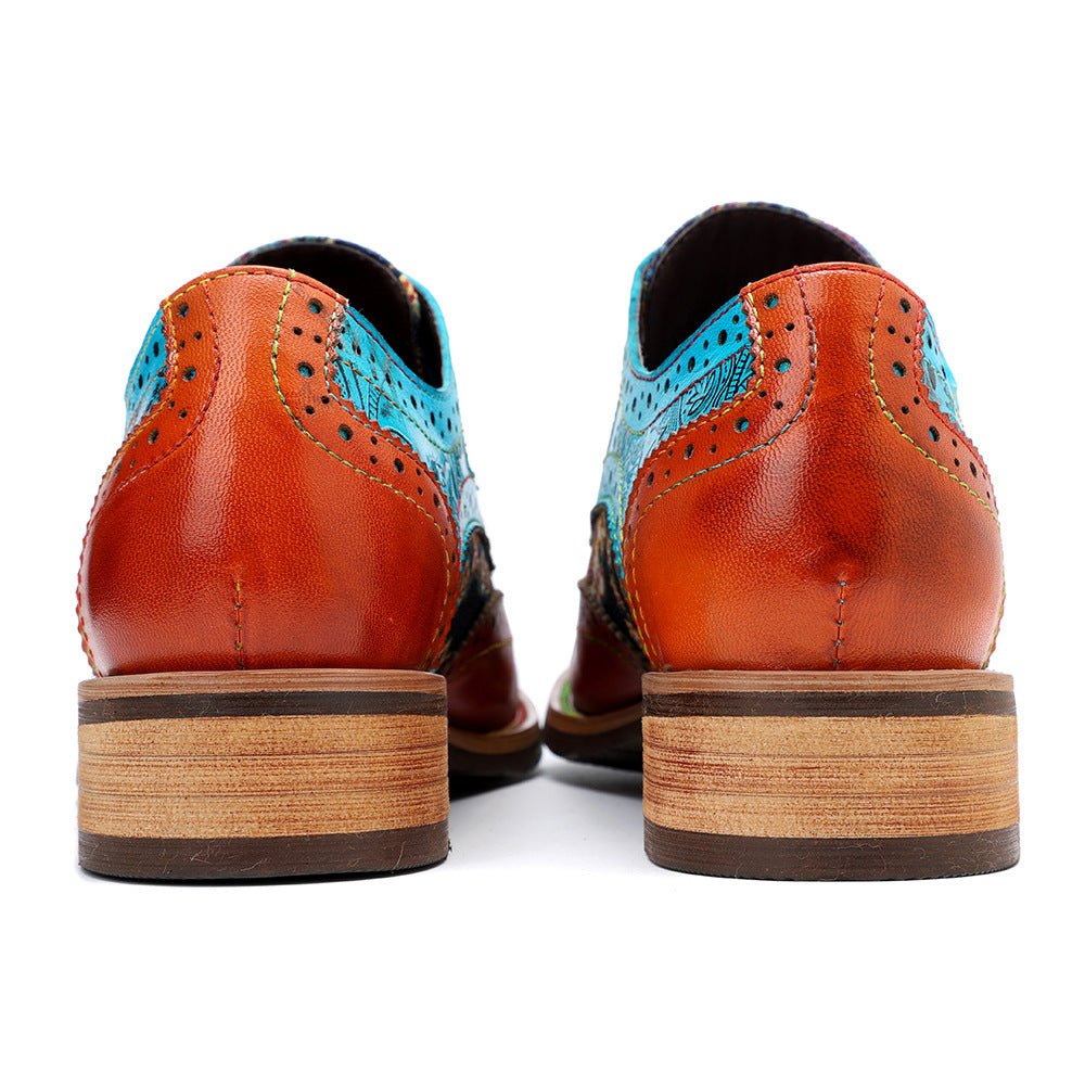Handmade Genuine Leather Booties with Ethnic Design - Trendiesty Worldwide
