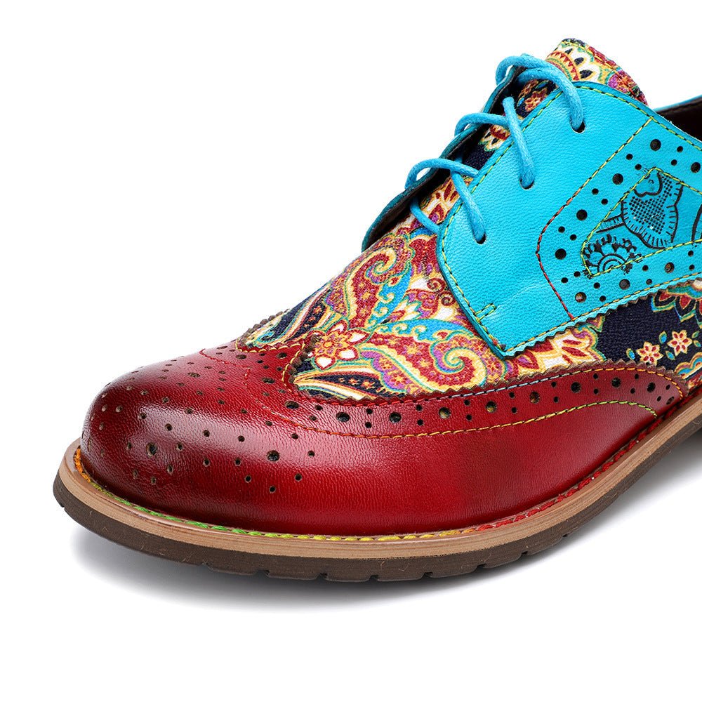 Handmade Genuine Leather Booties with Ethnic Design - Trendiesty Worldwide