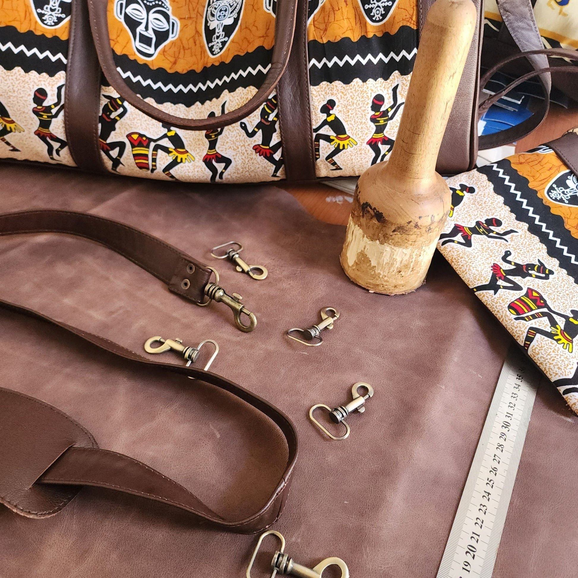 "Gnawa" Handcrafted Genuine Leather Duffle and Clutch Bags | Trendiesty - Trendiesty Worldwide